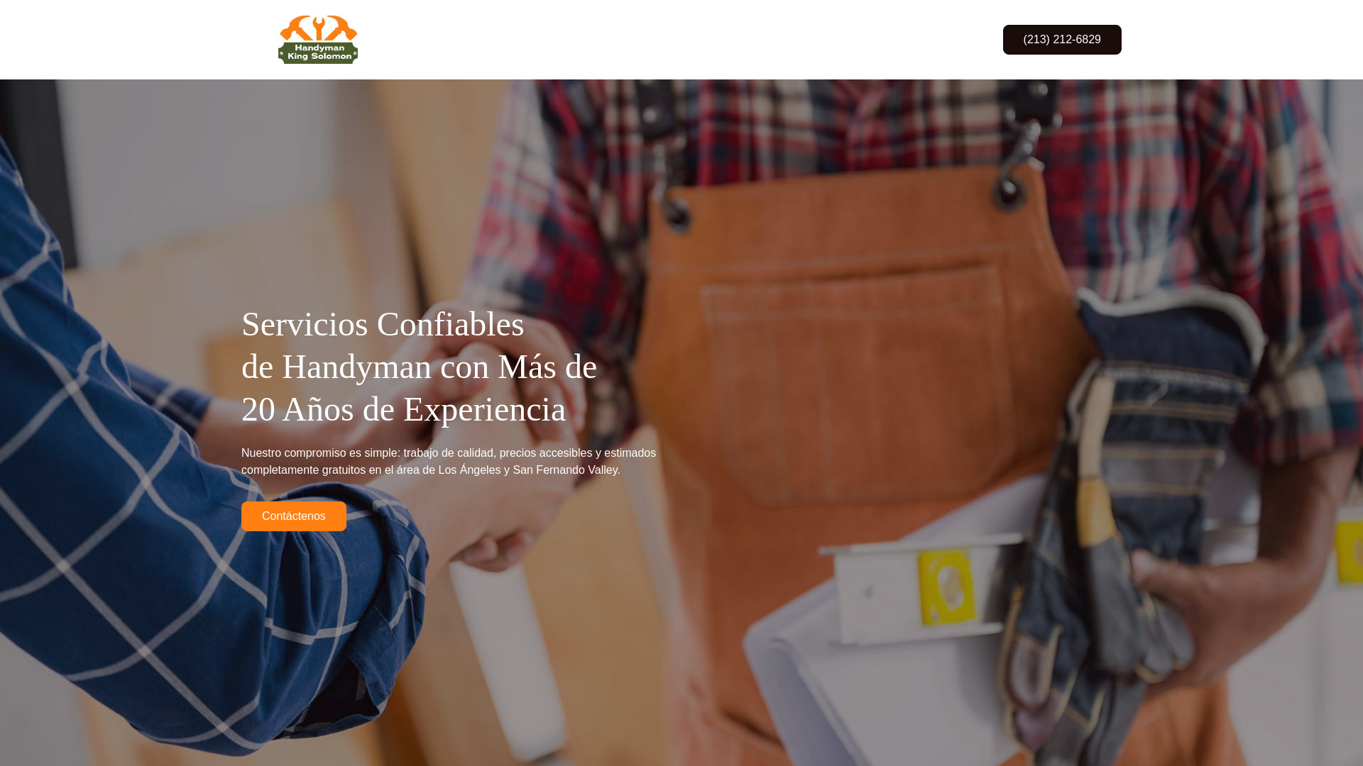 website screenshot of https://salomonhandymanservices.com