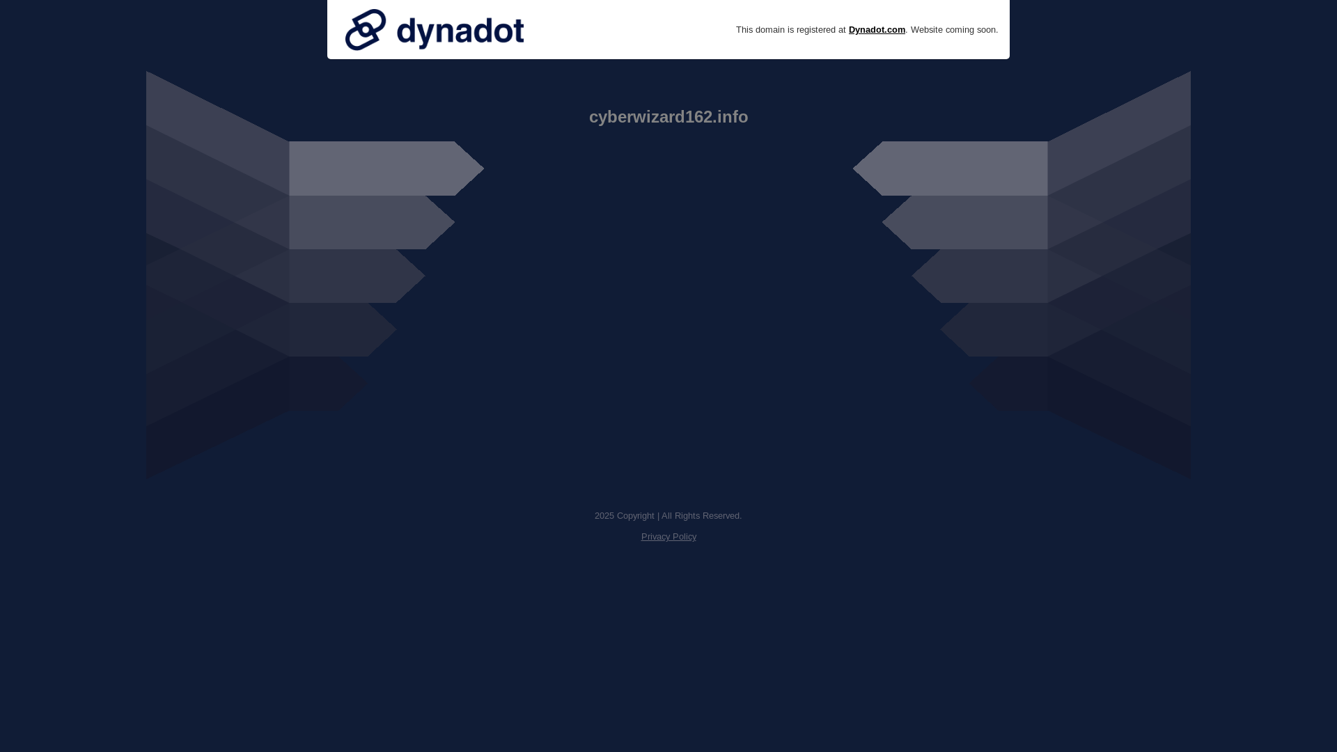 website screenshot of https://cyberwizard162.info/