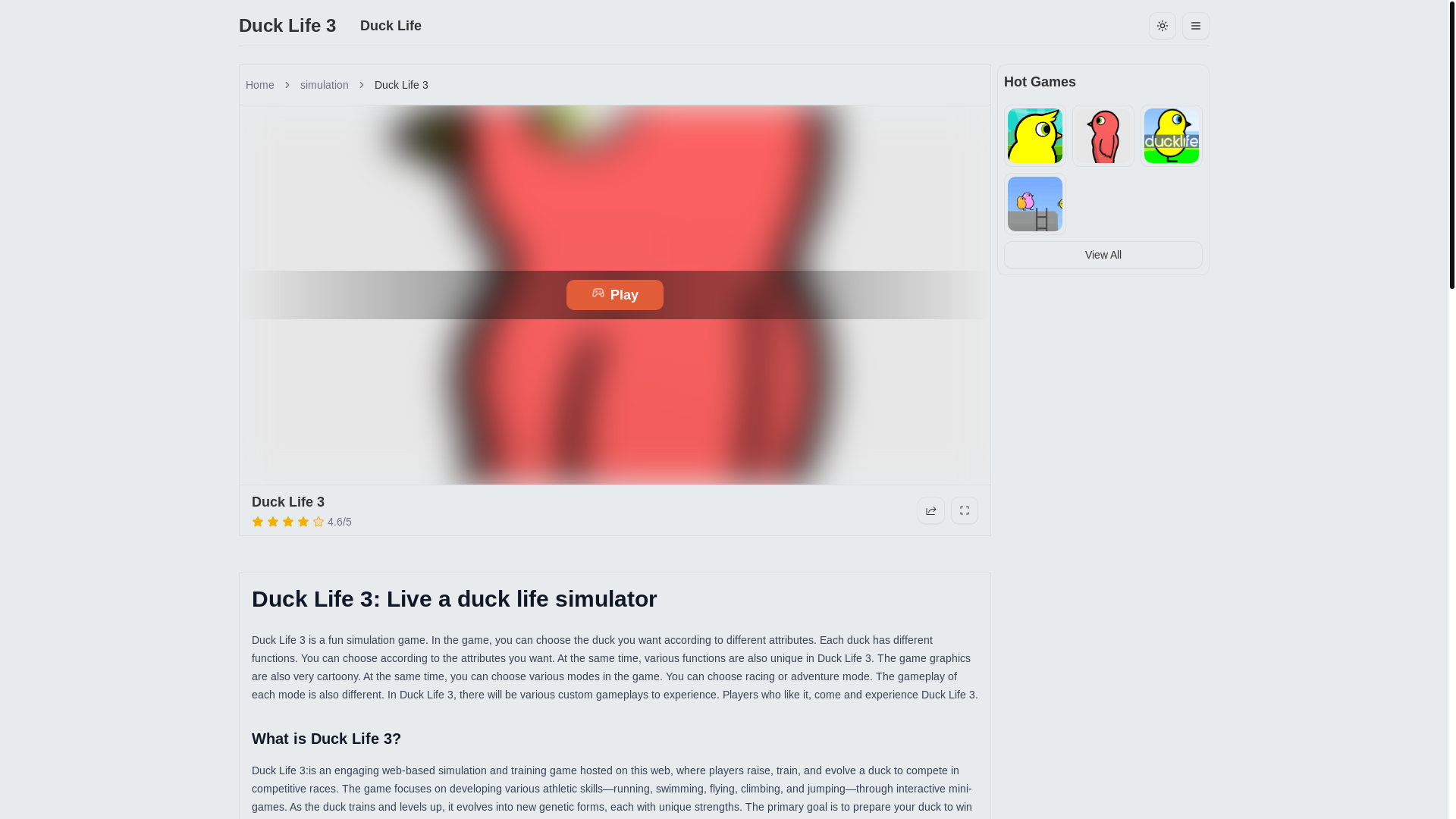 website screenshot of https://ducklife3-rvg.pages.dev/