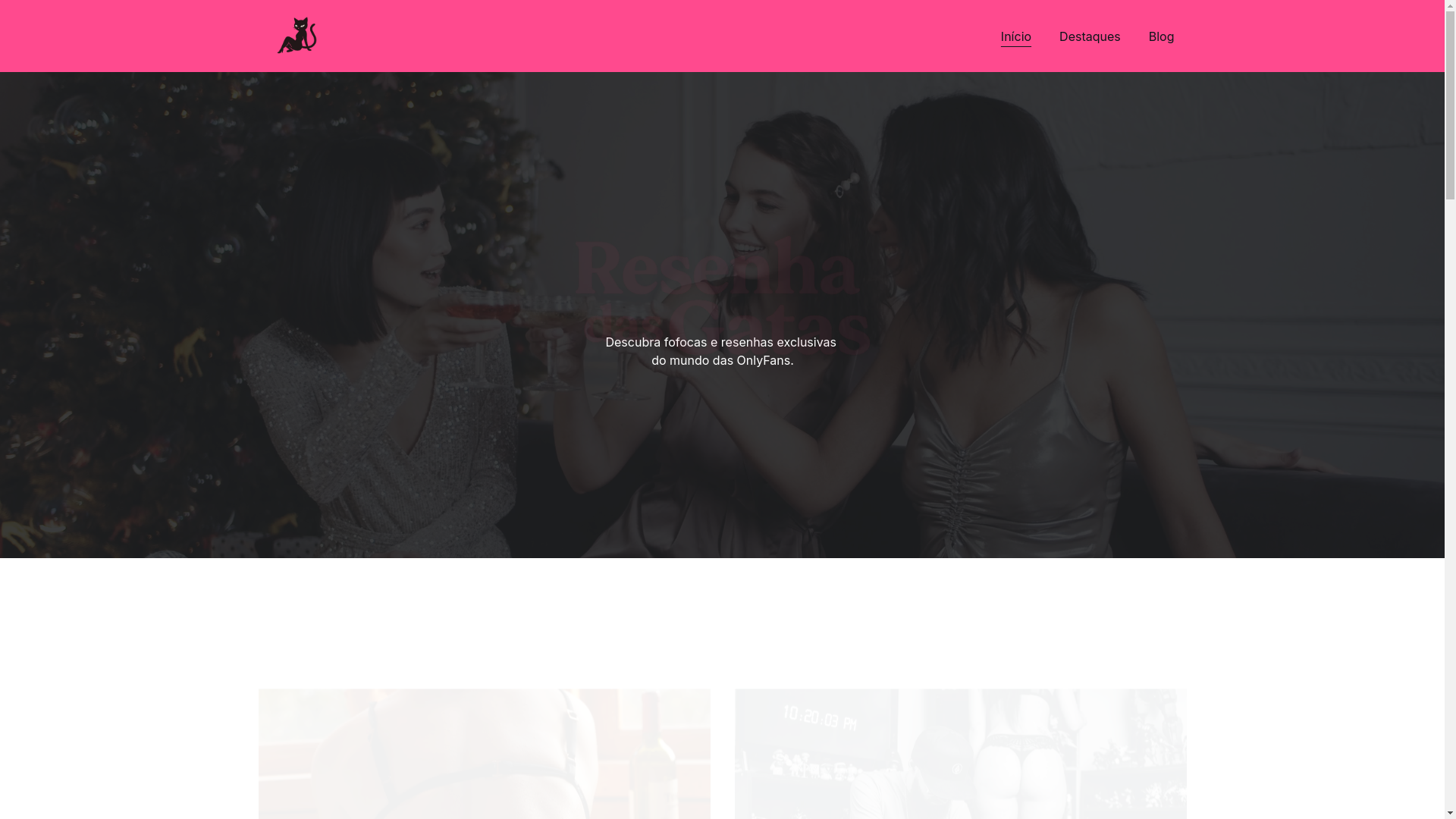 website screenshot of https://resenhadasgatas.com.br/
