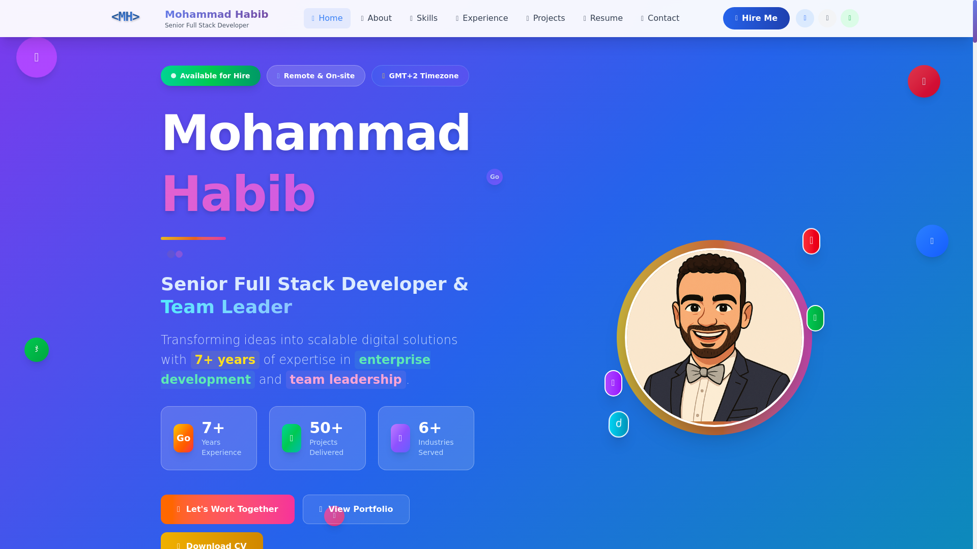 website screenshot of https://mohamedhabibwork.pages.dev/