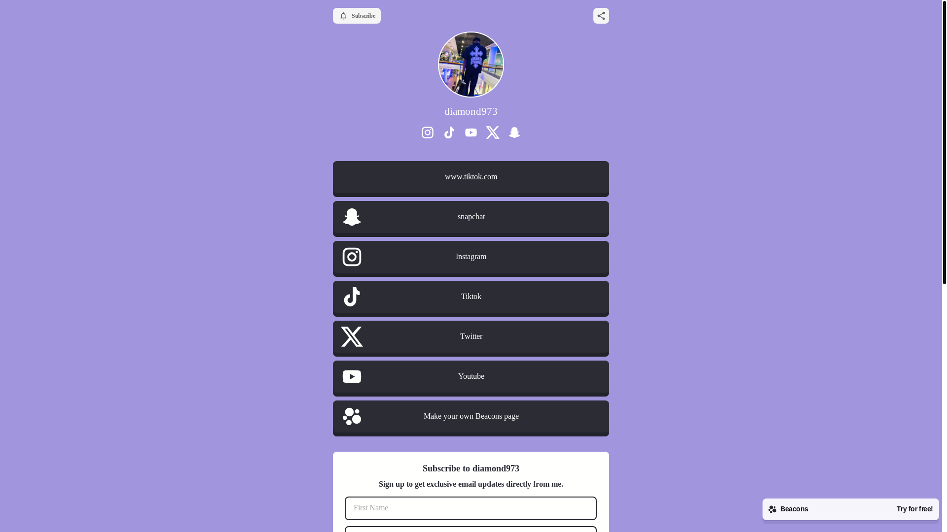 website screenshot of https://diamond973.com/