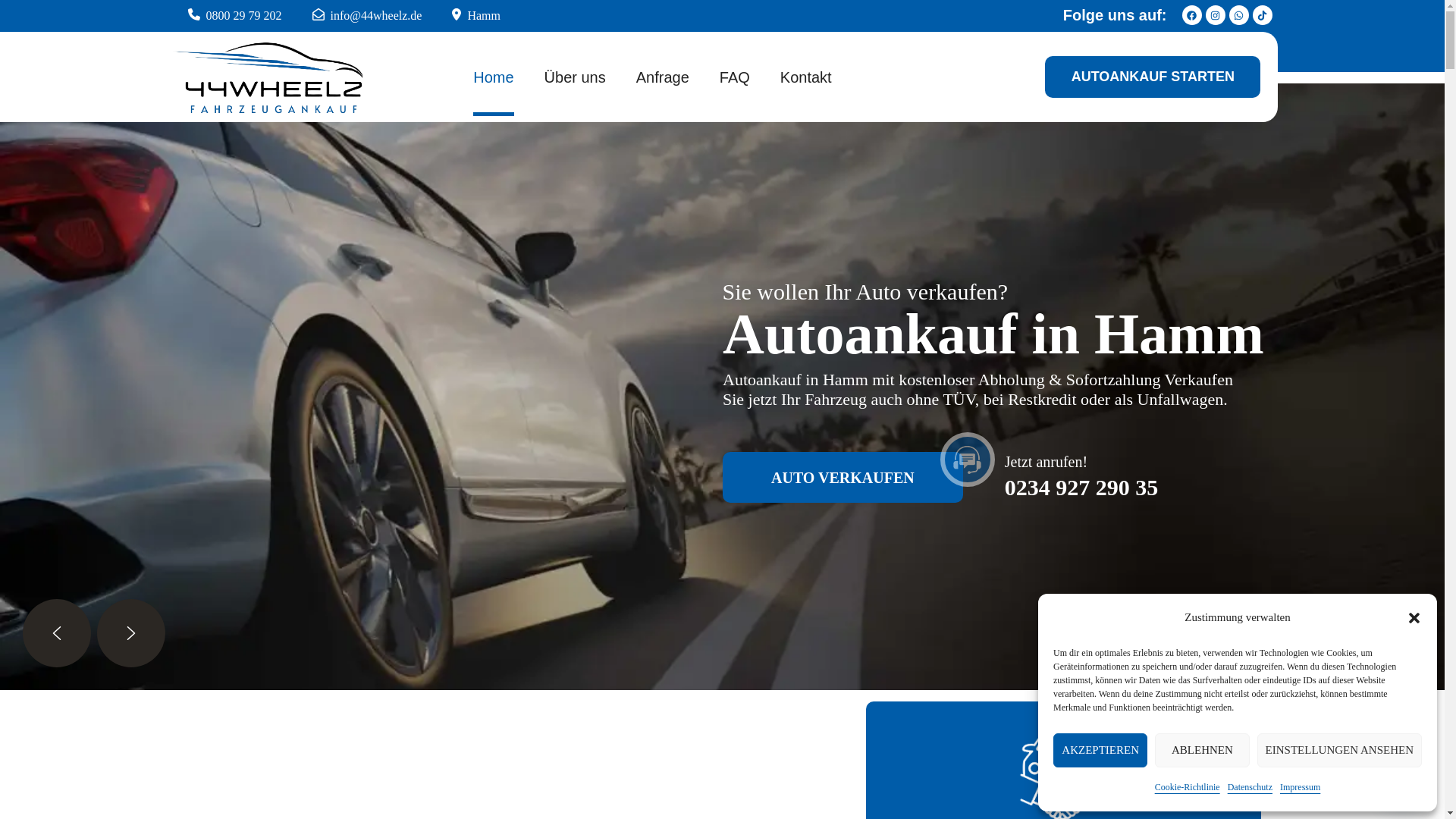 website screenshot of https://autoankauf-hamm365.de/