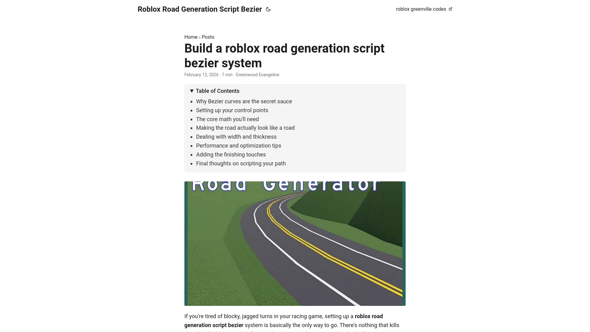 website screenshot of https://roblox-road-generation-script-bezier.pages.dev/