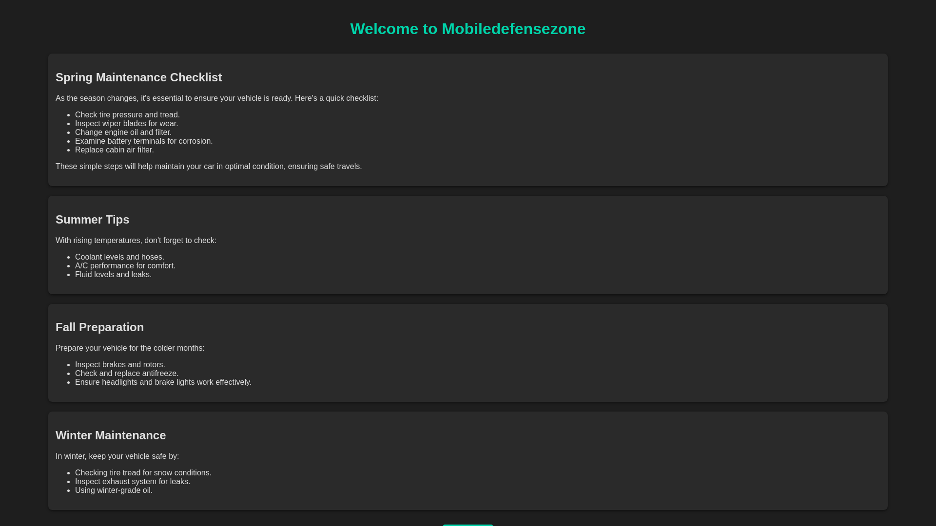 website screenshot of https://mobiledefensezone.com/