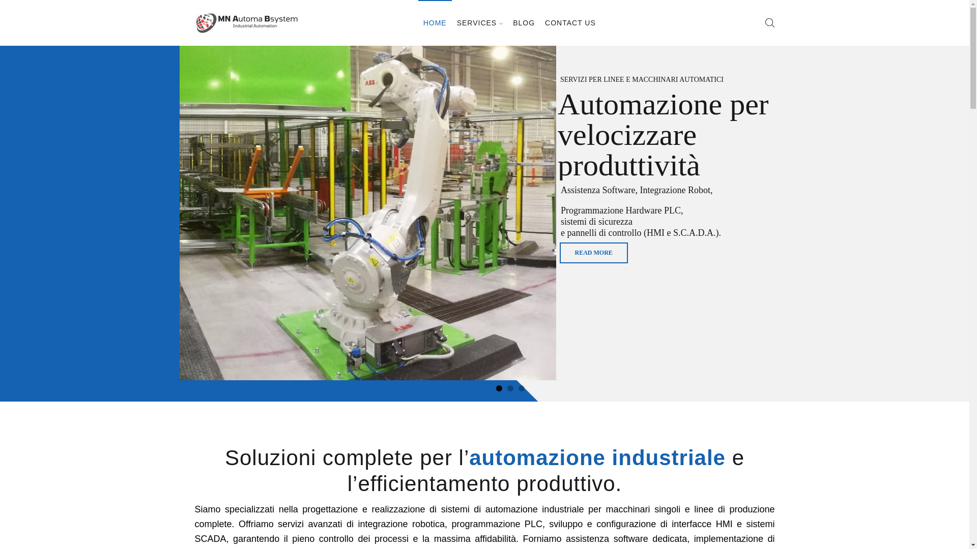 website screenshot of https://mnautomabsystem.it/