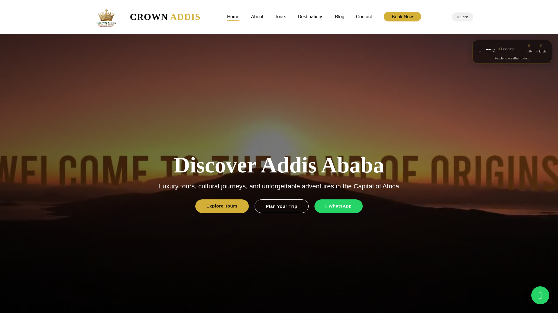 website screenshot of https://crown-addis.pages.dev/