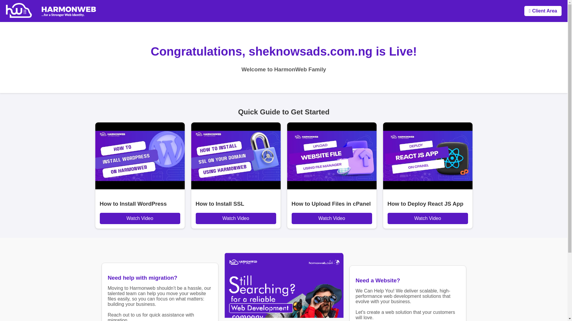 website screenshot of https://sheknowsads.com.ng/