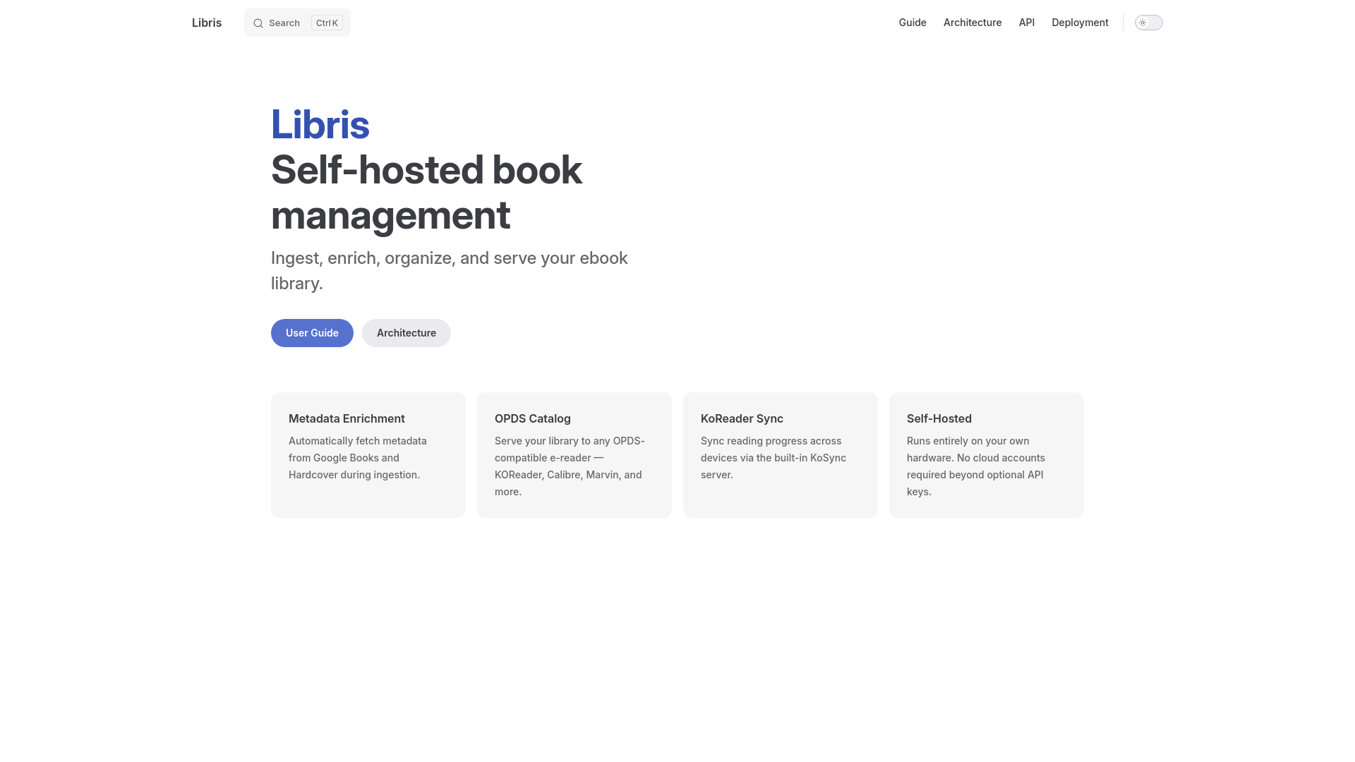 website screenshot of https://libris-90b.pages.dev/