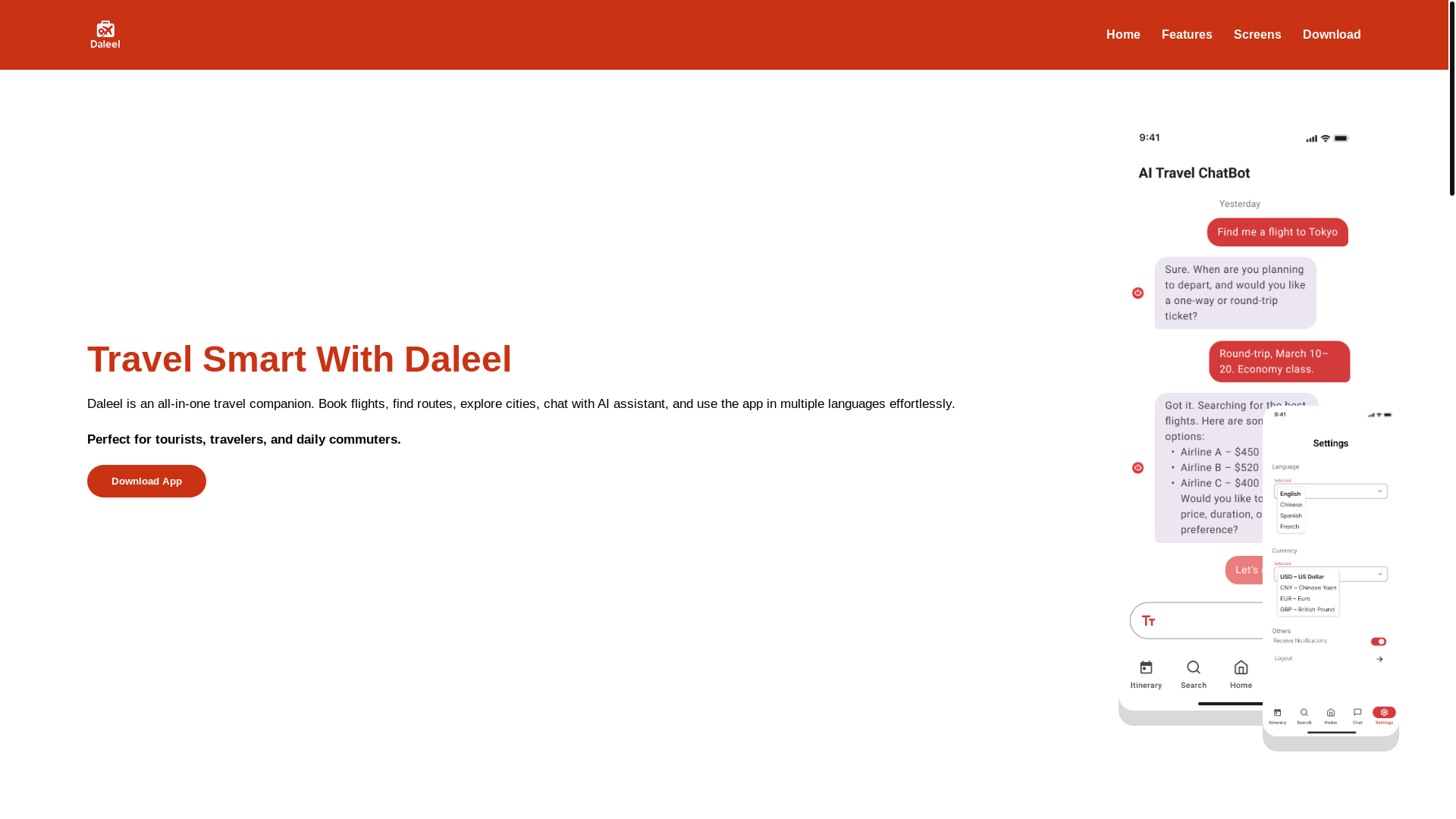 website screenshot of https://travelwithdaleel.com/