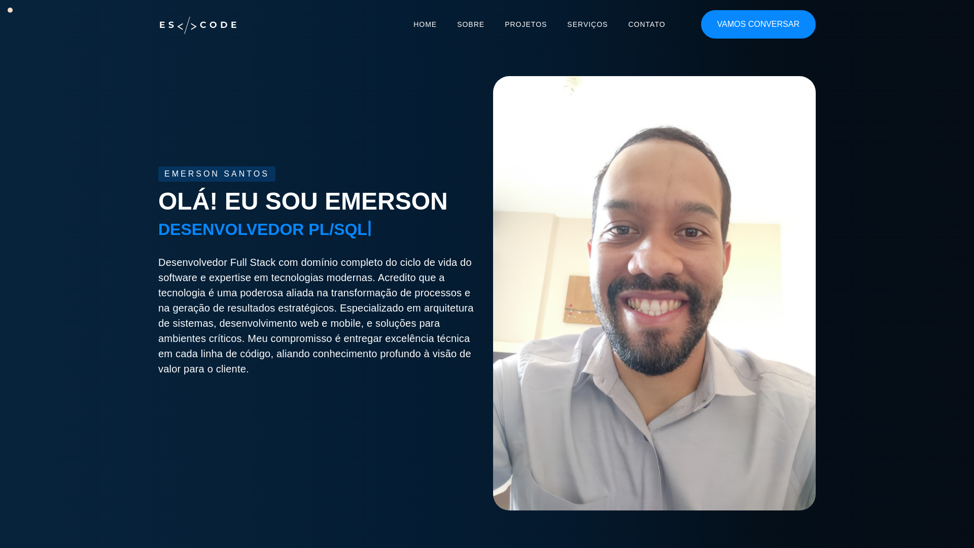 website screenshot of https://emerson-santos.pages.dev/