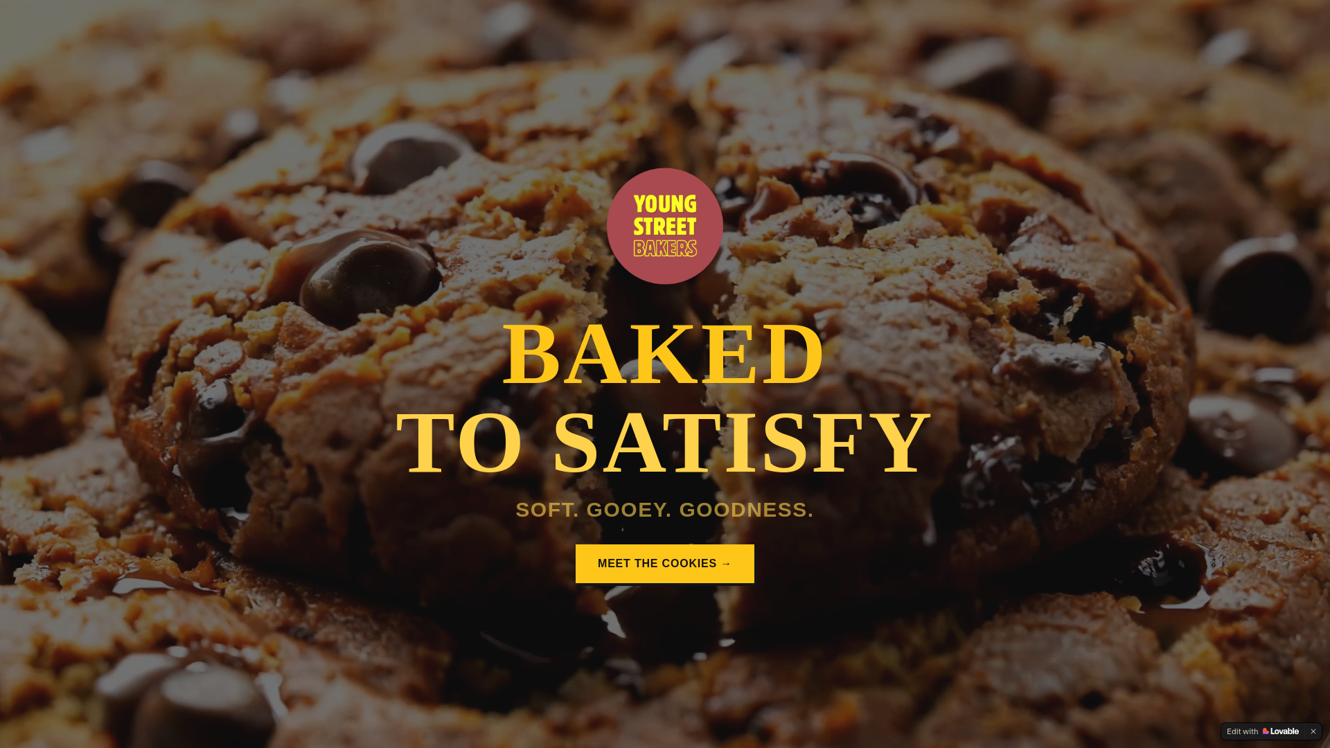 website screenshot of https://youngstreetbakers.com.au