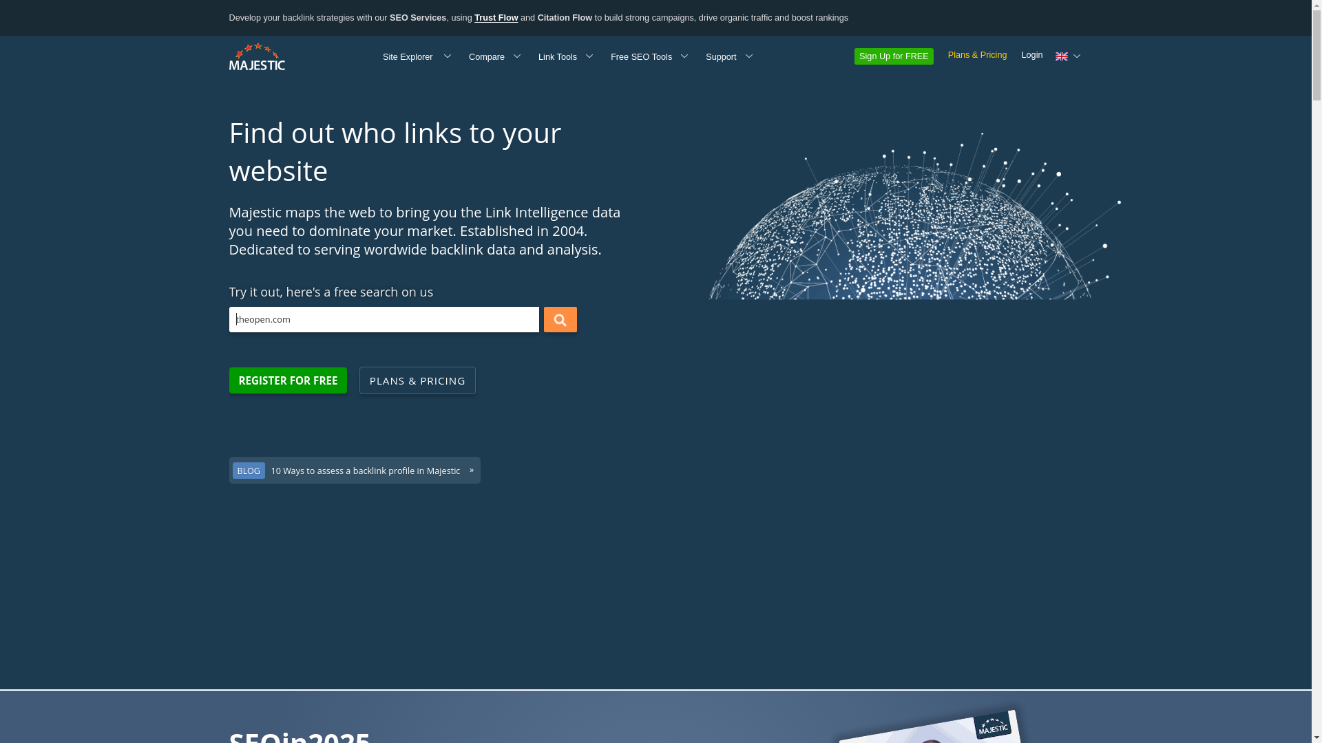 website screenshot of https://majestic.com/reports/site-explorer?oq=cutx.me&IndexDataSource=F&defaultQ=theopen.com&q=cutx.me
