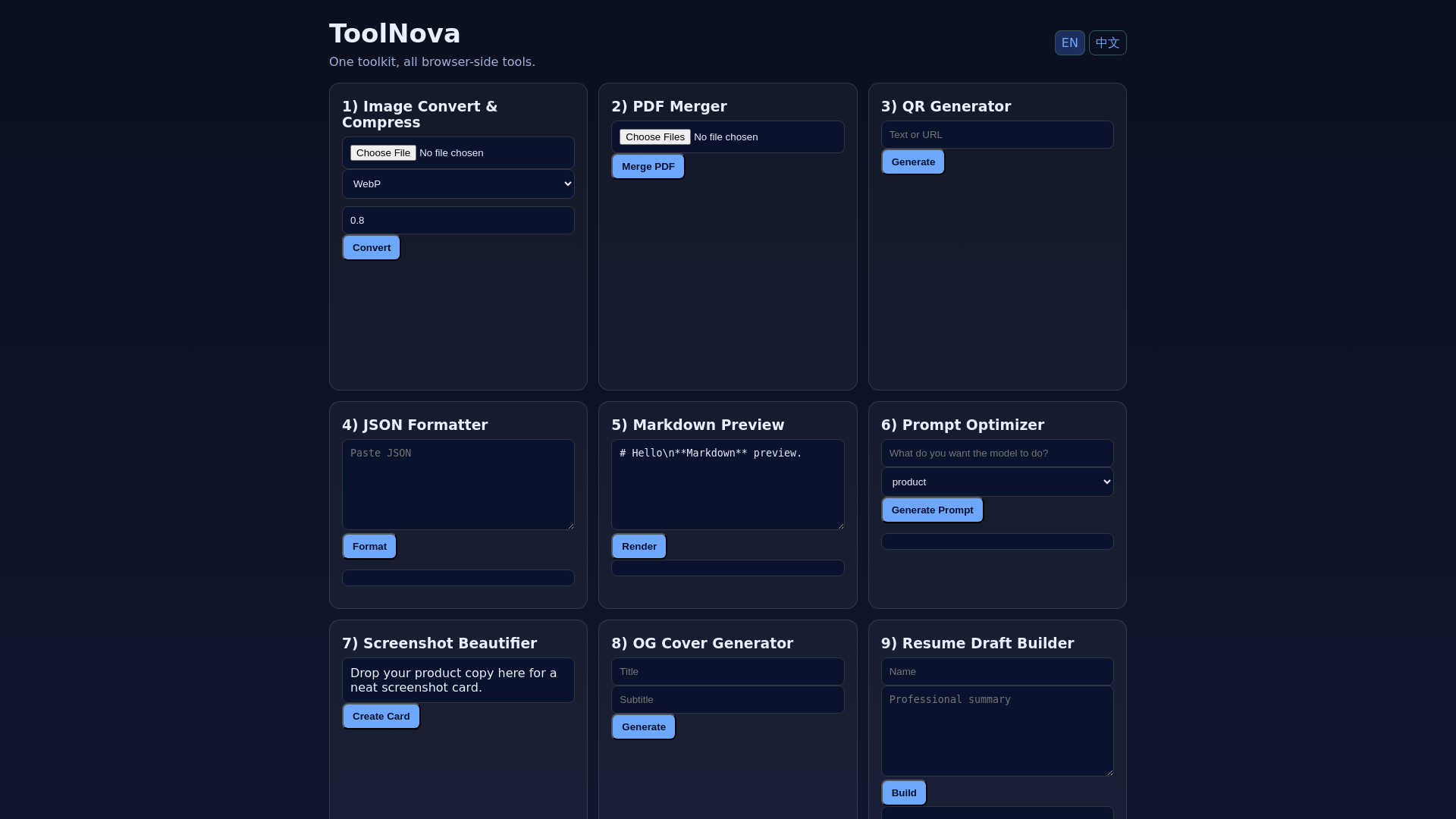 website screenshot of https://toolnova-ai.pages.dev/