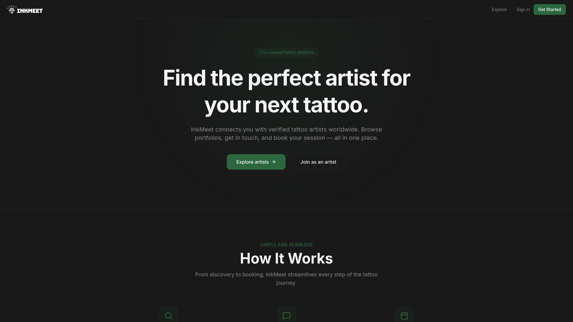 website screenshot of https://inkmeet.app