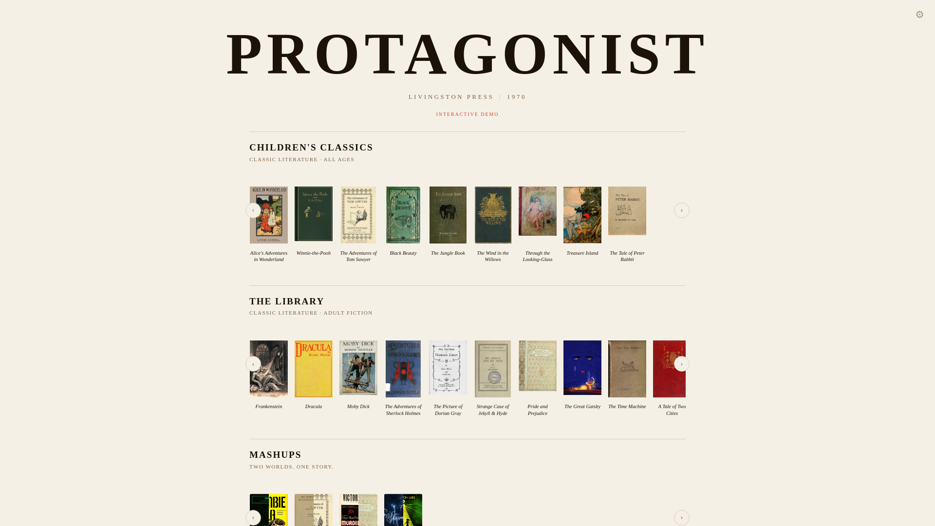 website screenshot of https://protagonistapp.com