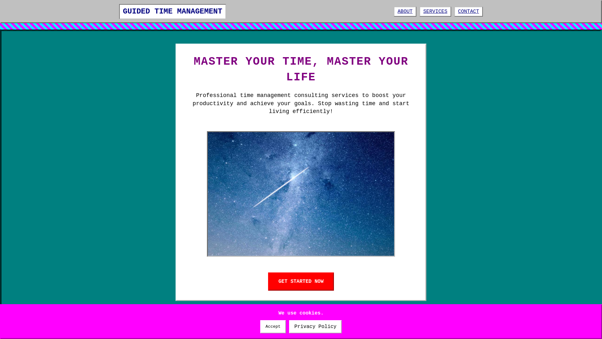 website screenshot of https://guidedtimemanagement.digital