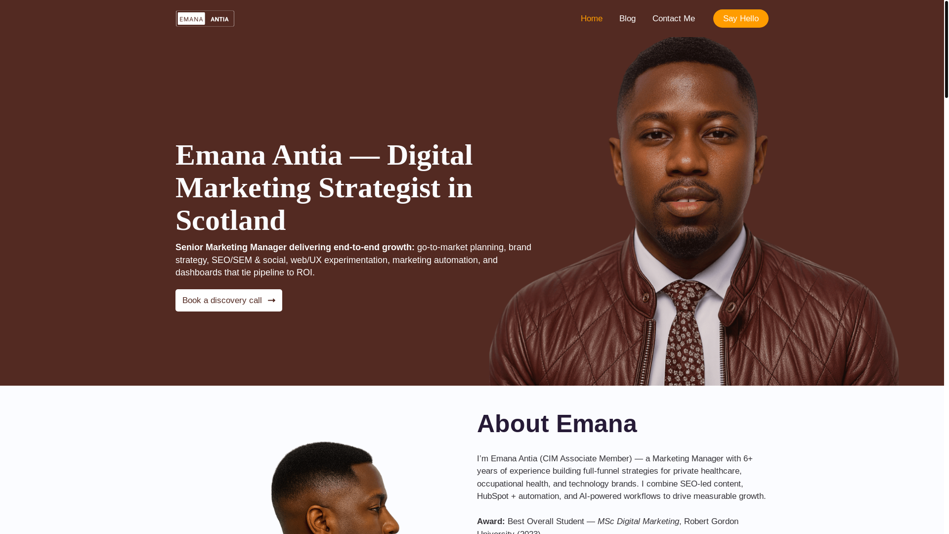 website screenshot of https://emanaantia.com/
