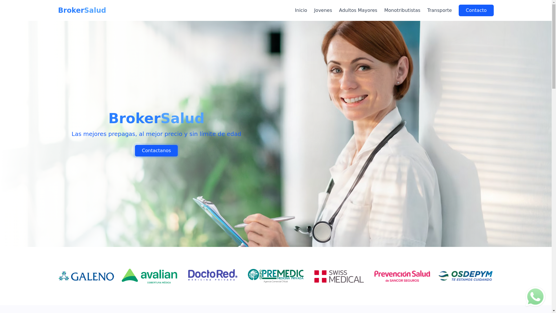 website screenshot of https://brokersalud.com.ar/