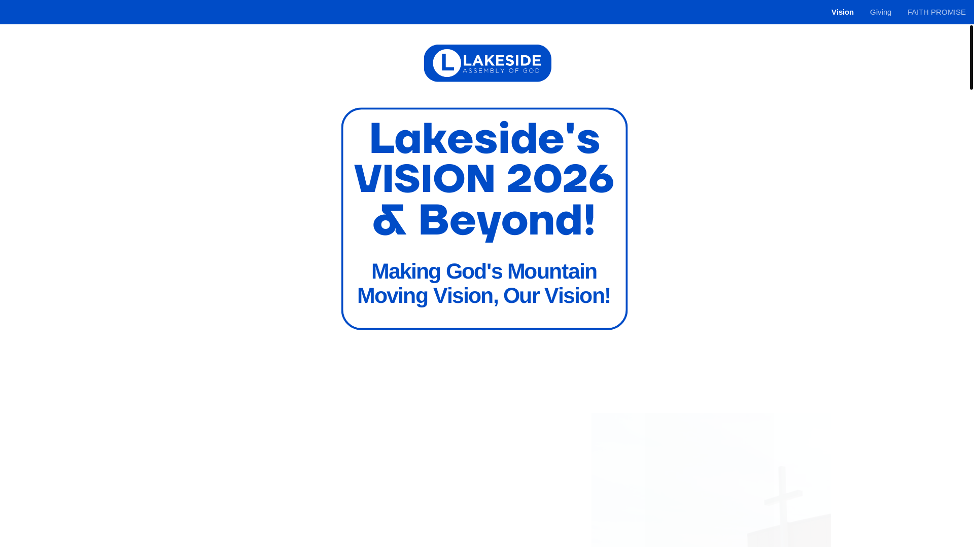 website screenshot of https://lakesidevision26.com/