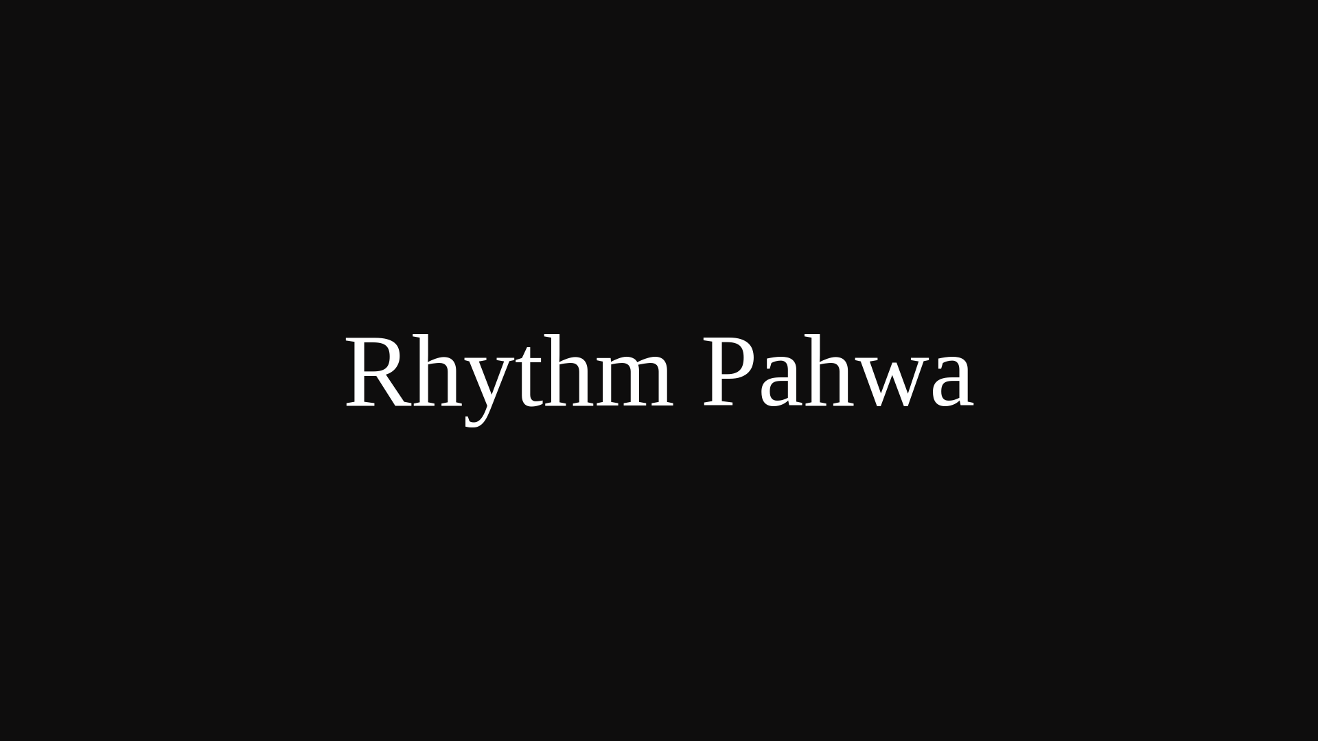 website screenshot of https://rhythmpahwa.tech/