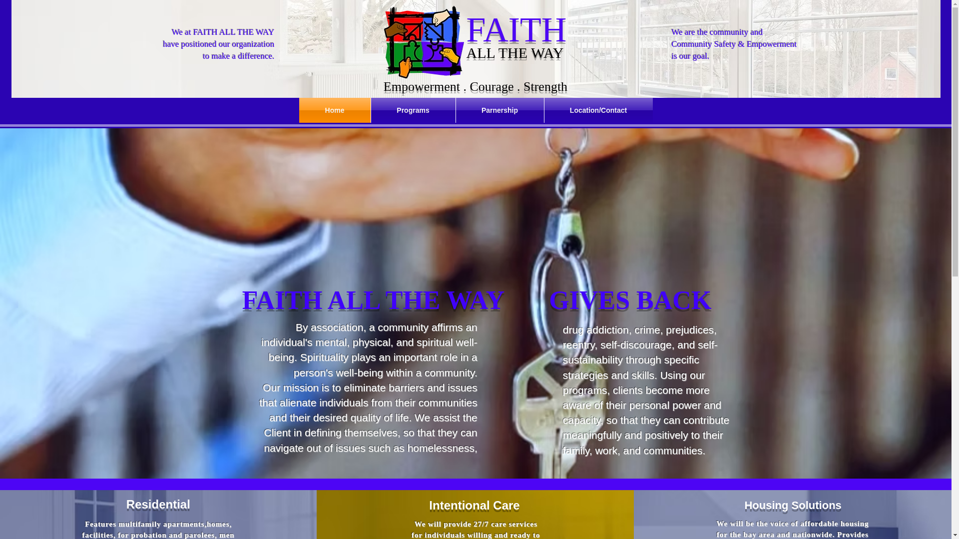 website screenshot of https://faithalltheway.org/
