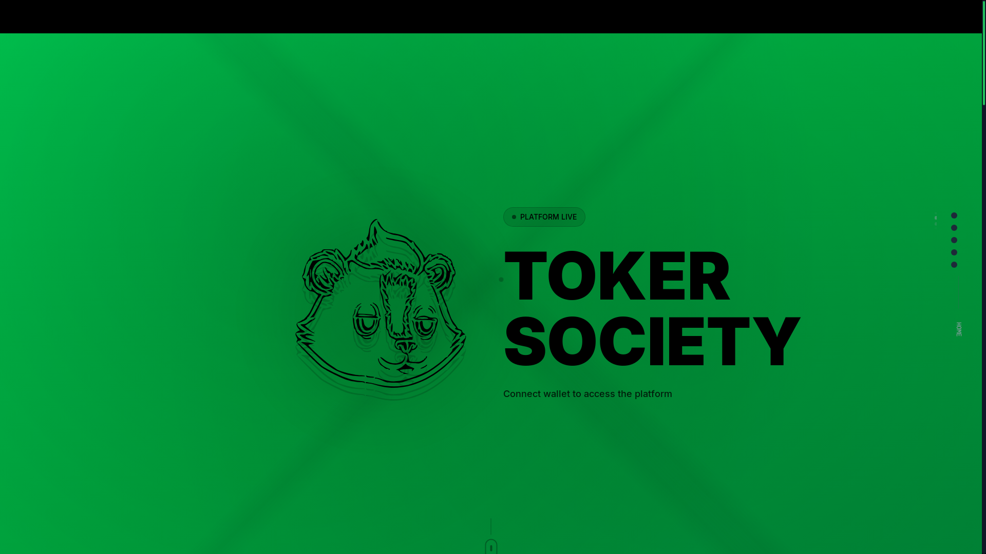 website screenshot of https://tokersociety.io/