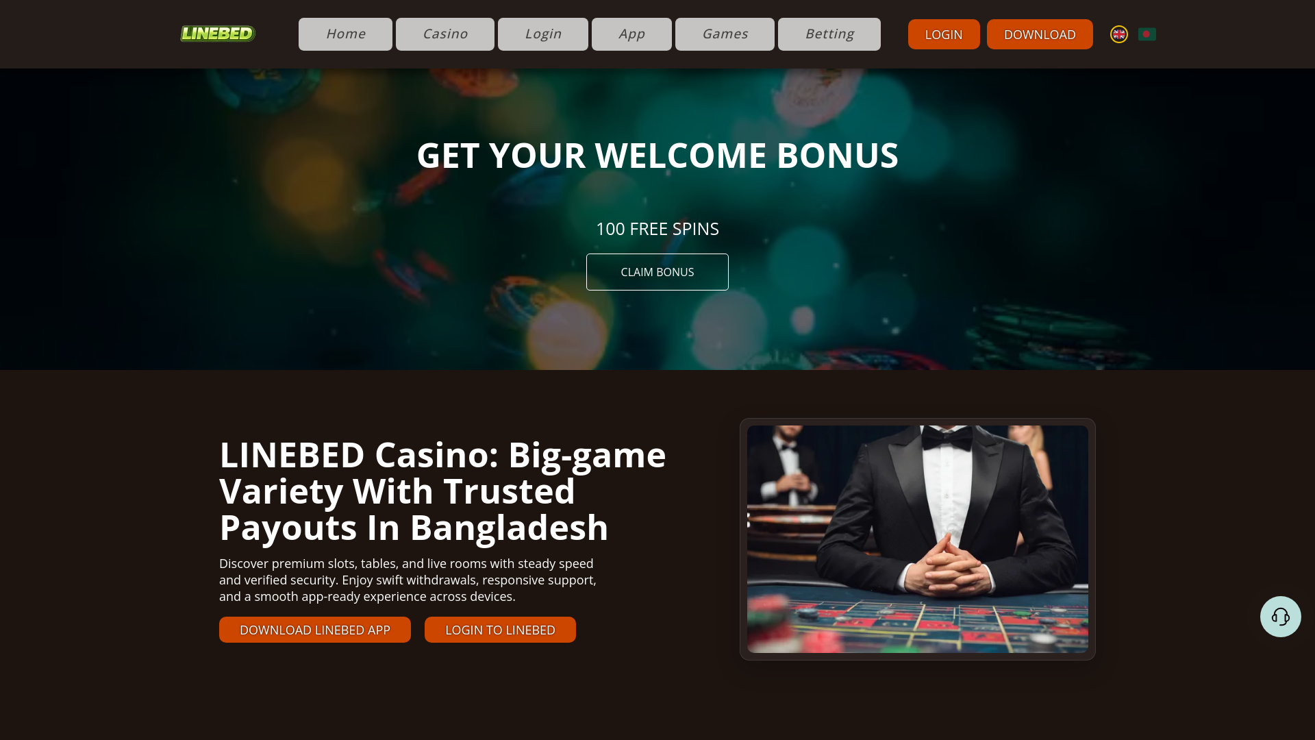 website screenshot of https://linebed.net/