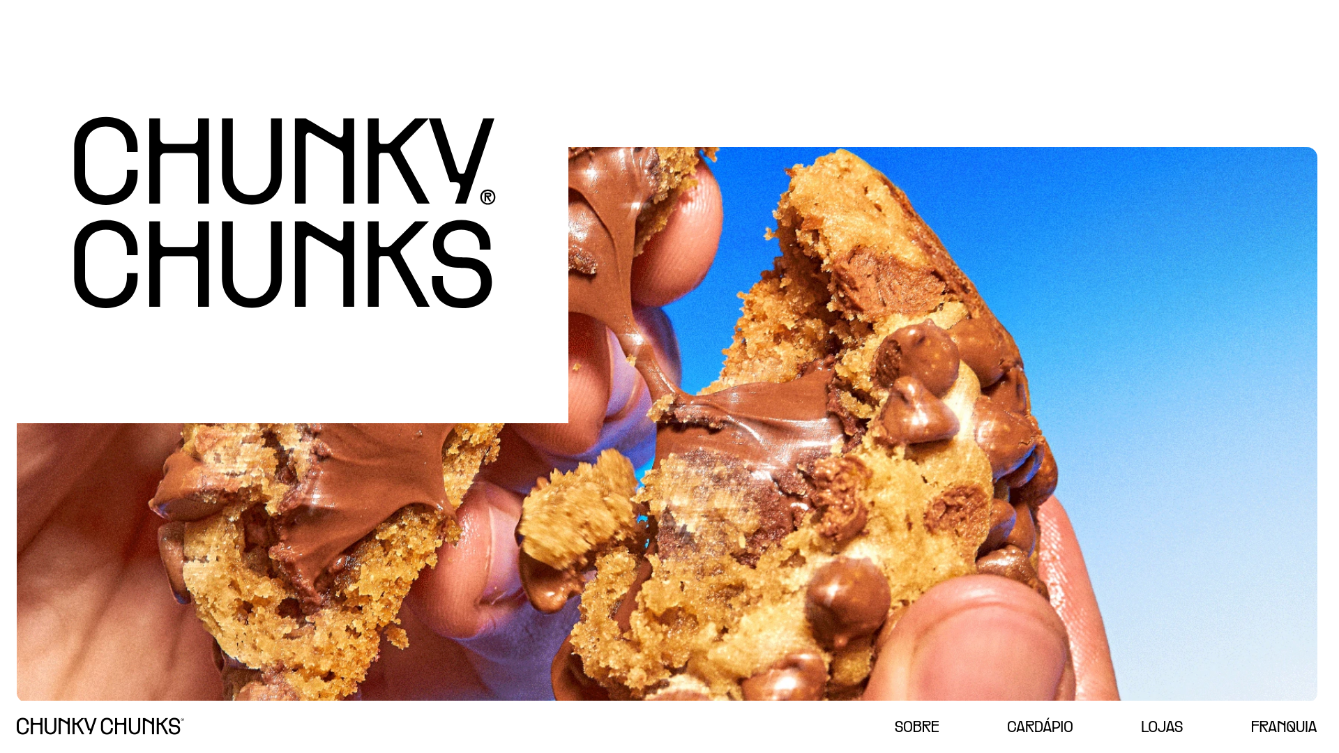 website screenshot of https://chunkychunkscookies.com.br/