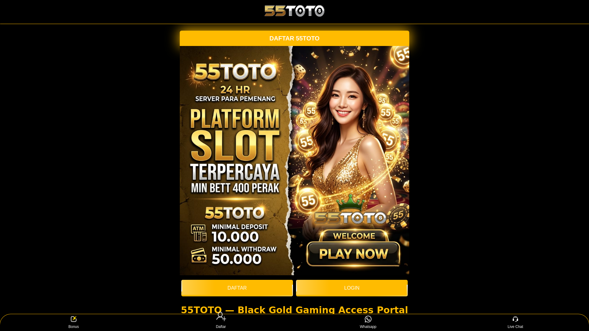 website screenshot of https://55toto-gacor-banget.pages.dev/