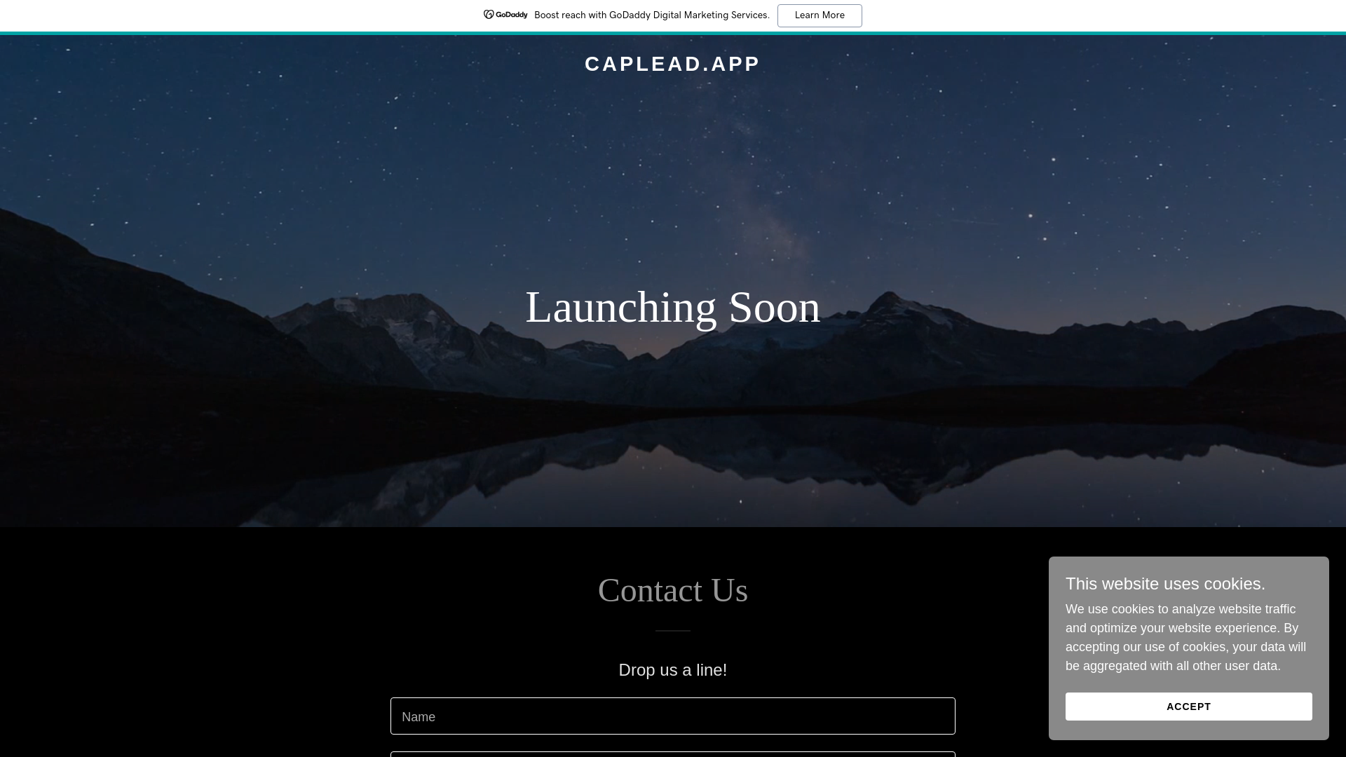 website screenshot of https://caplead.app/