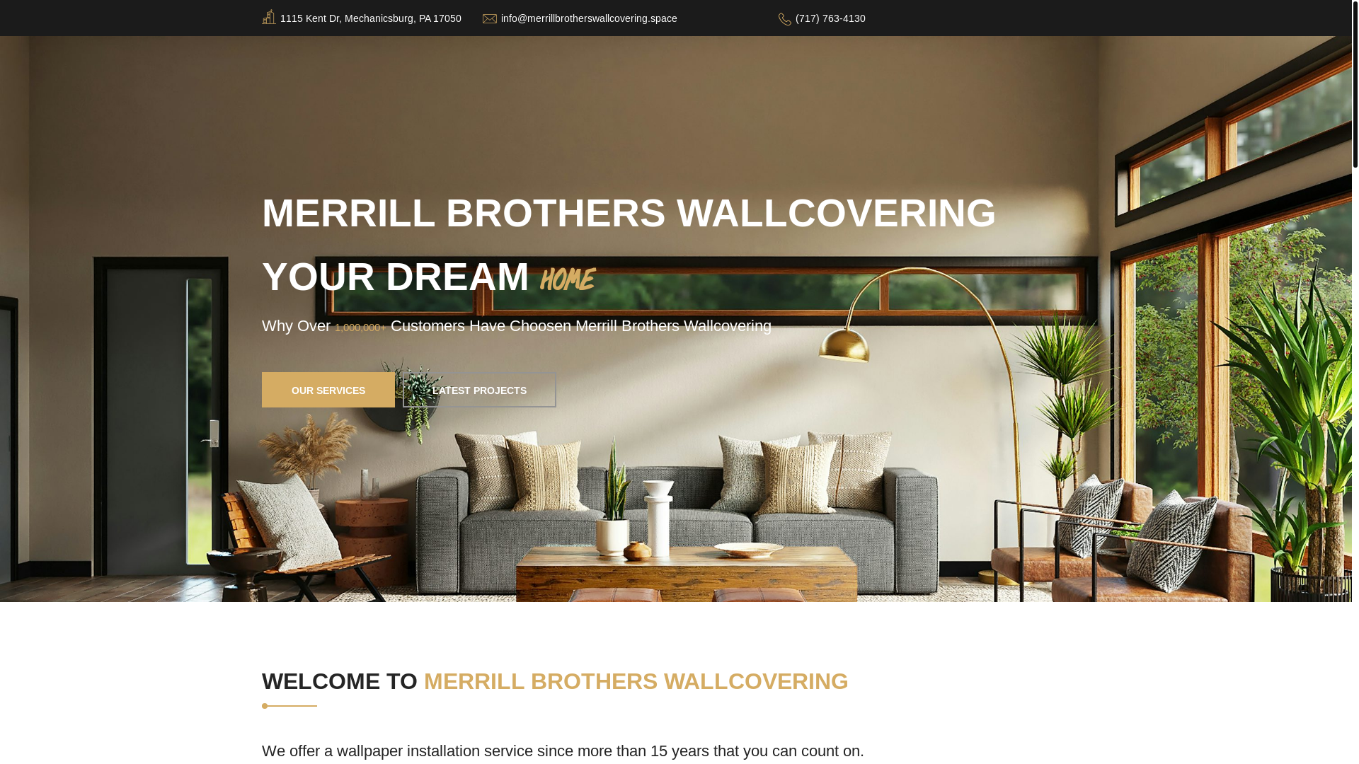 website screenshot of https://merrillbrotherswallcovering.space/