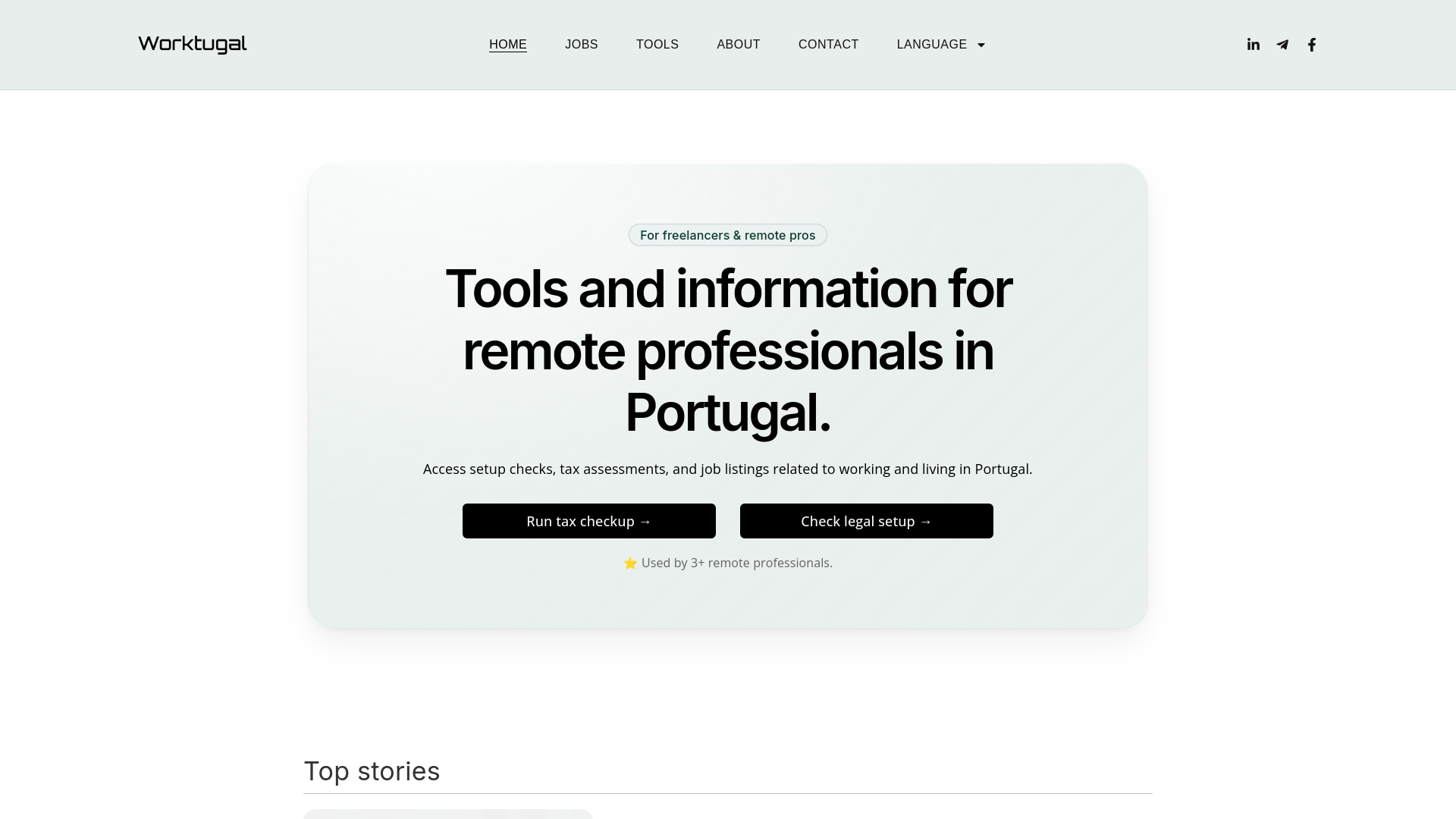 website screenshot of https://worktugal-static.pages.dev/