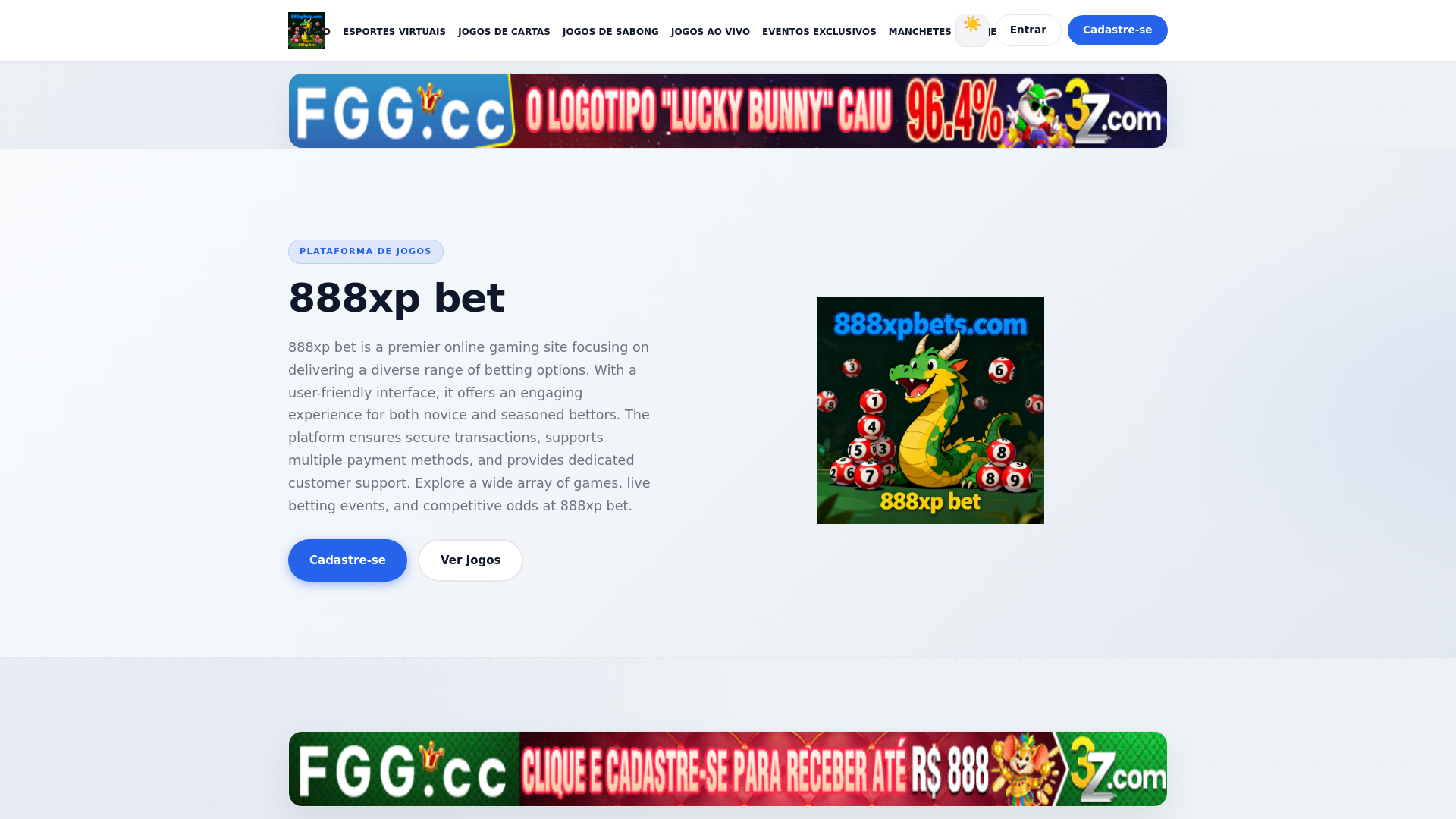 website screenshot of https://888xpbets.com/