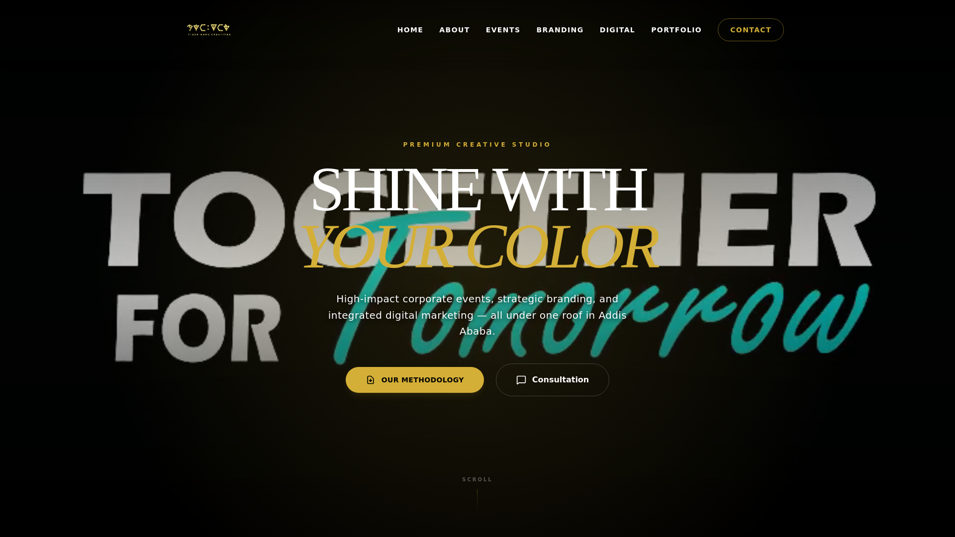 website screenshot of https://tikurworkcreatives.pages.dev/