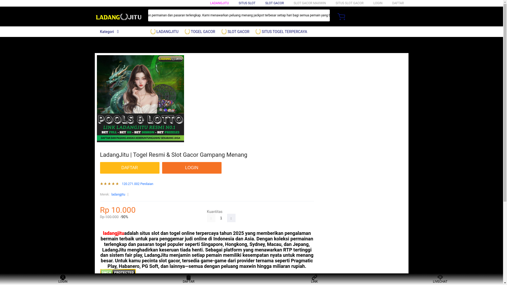 website screenshot of https://ladangjitu.pages.dev/
