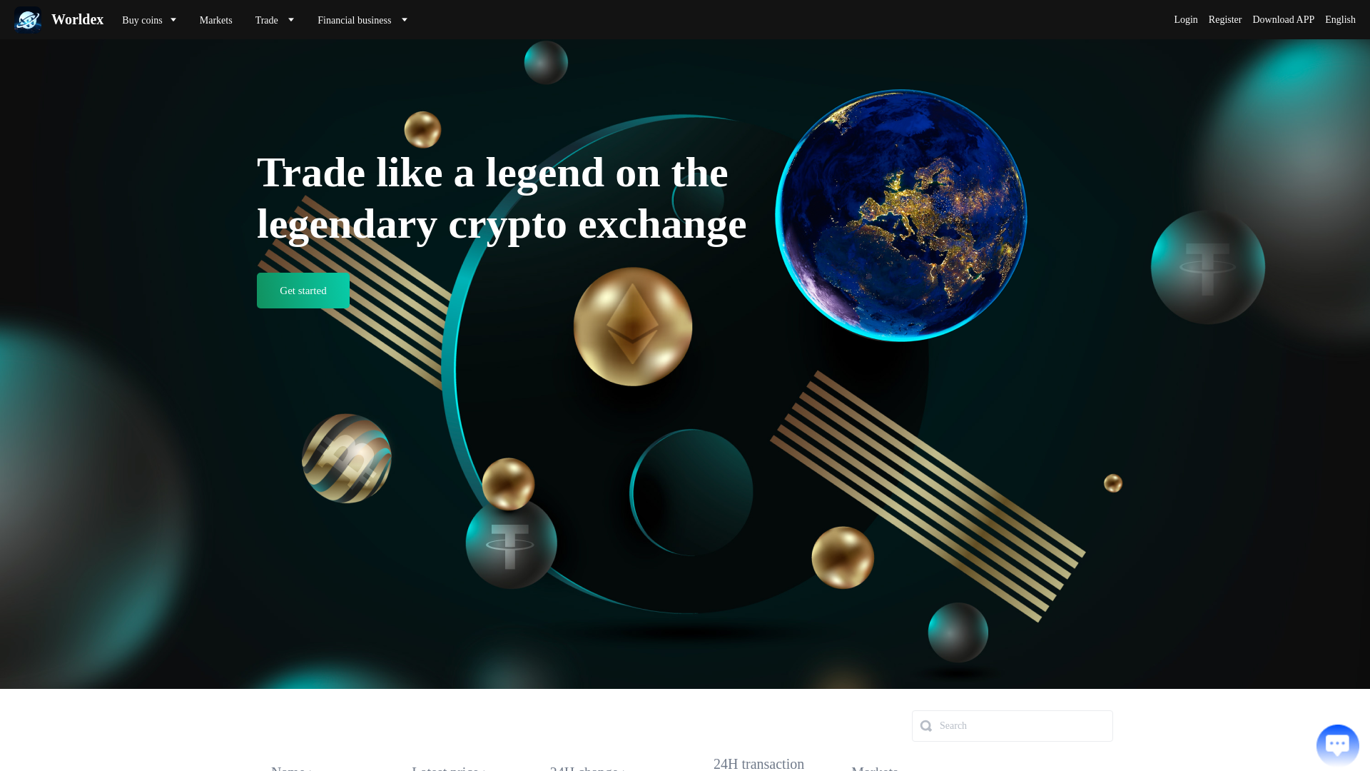 website screenshot of https://www.worldexbe.com/#/index