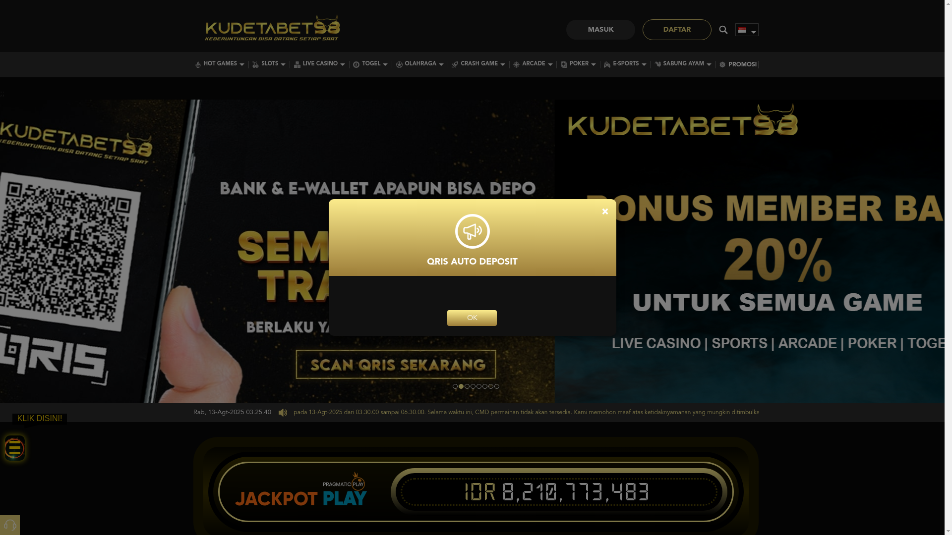 website screenshot of https://kudetabet98alatjackpot.net/