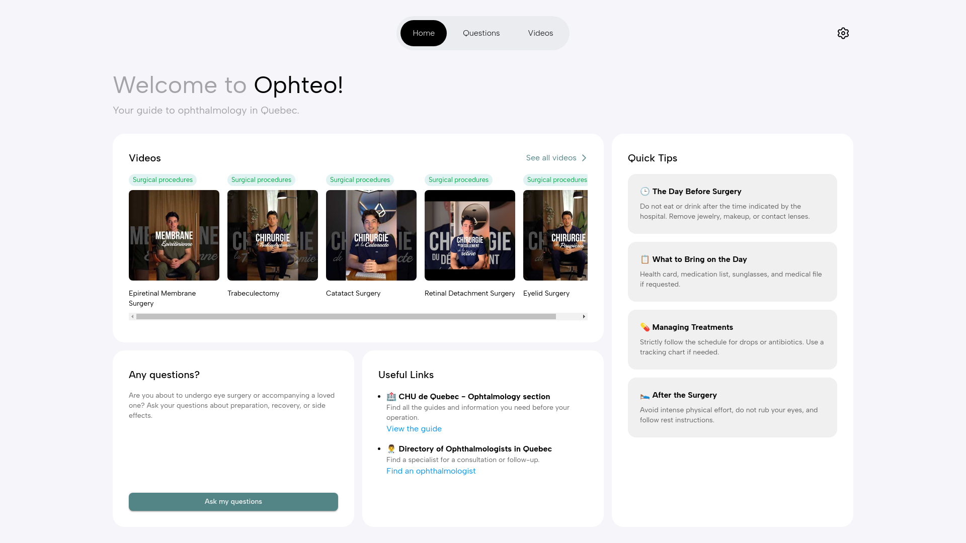 website screenshot of https://ophteo.com/
