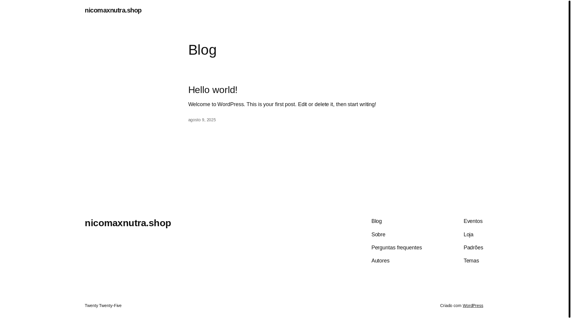 website screenshot of https://nicomaxnutra.shop/