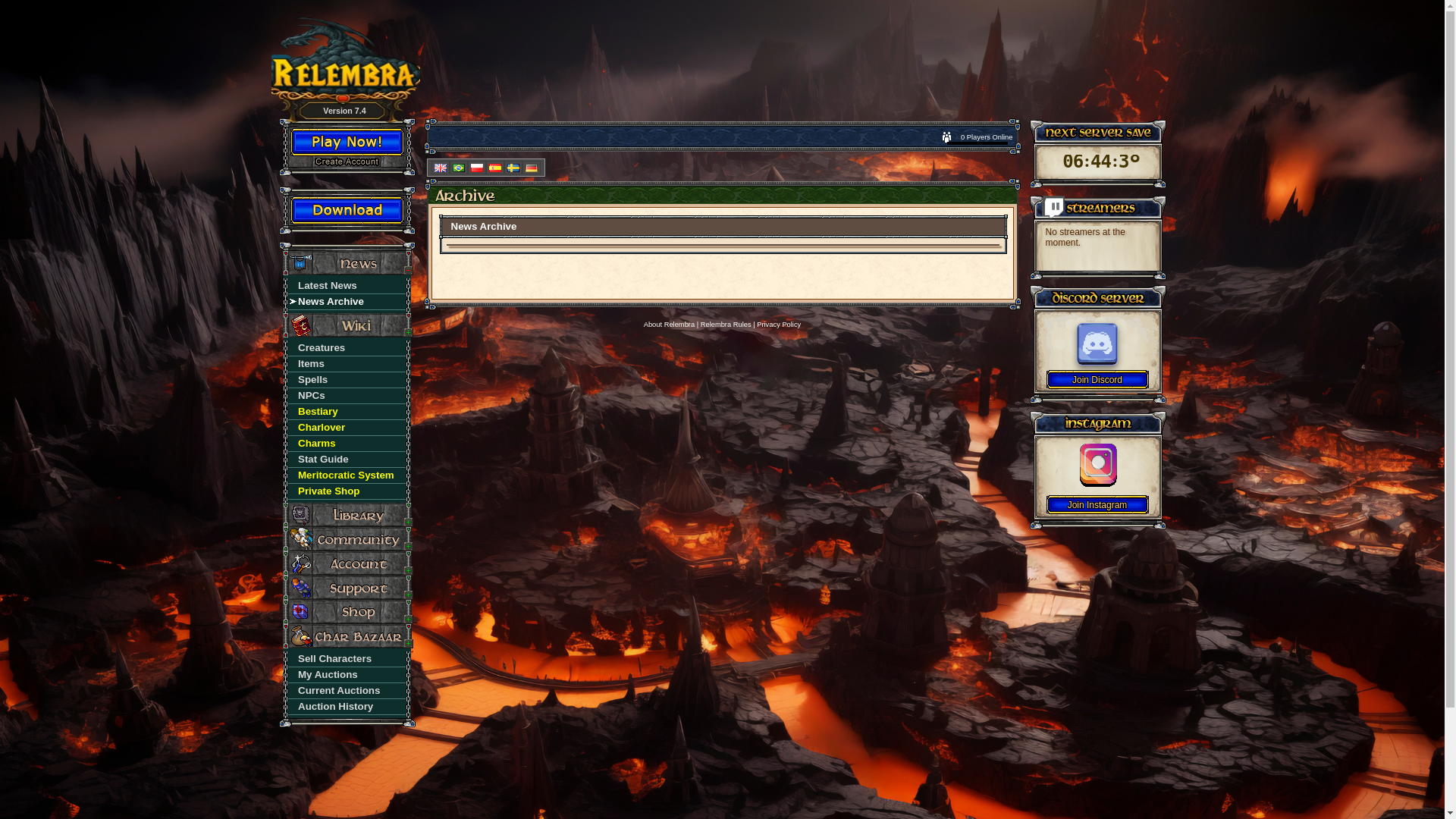 website screenshot of https://relembra.shop/