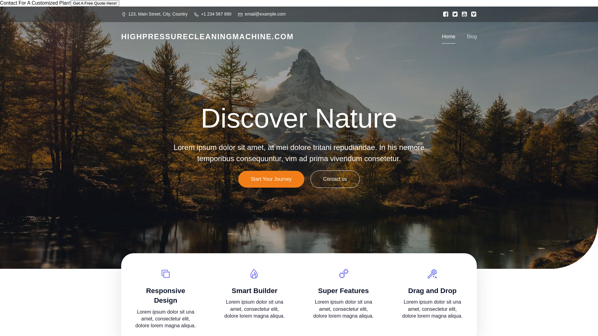 website screenshot of https://highpressurecleaningmachine.com/