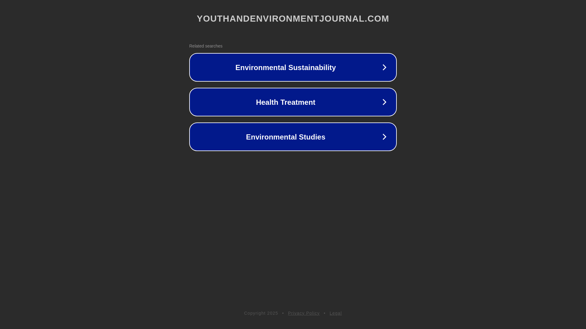 website screenshot of https://youthandenvironmentjournal.com/