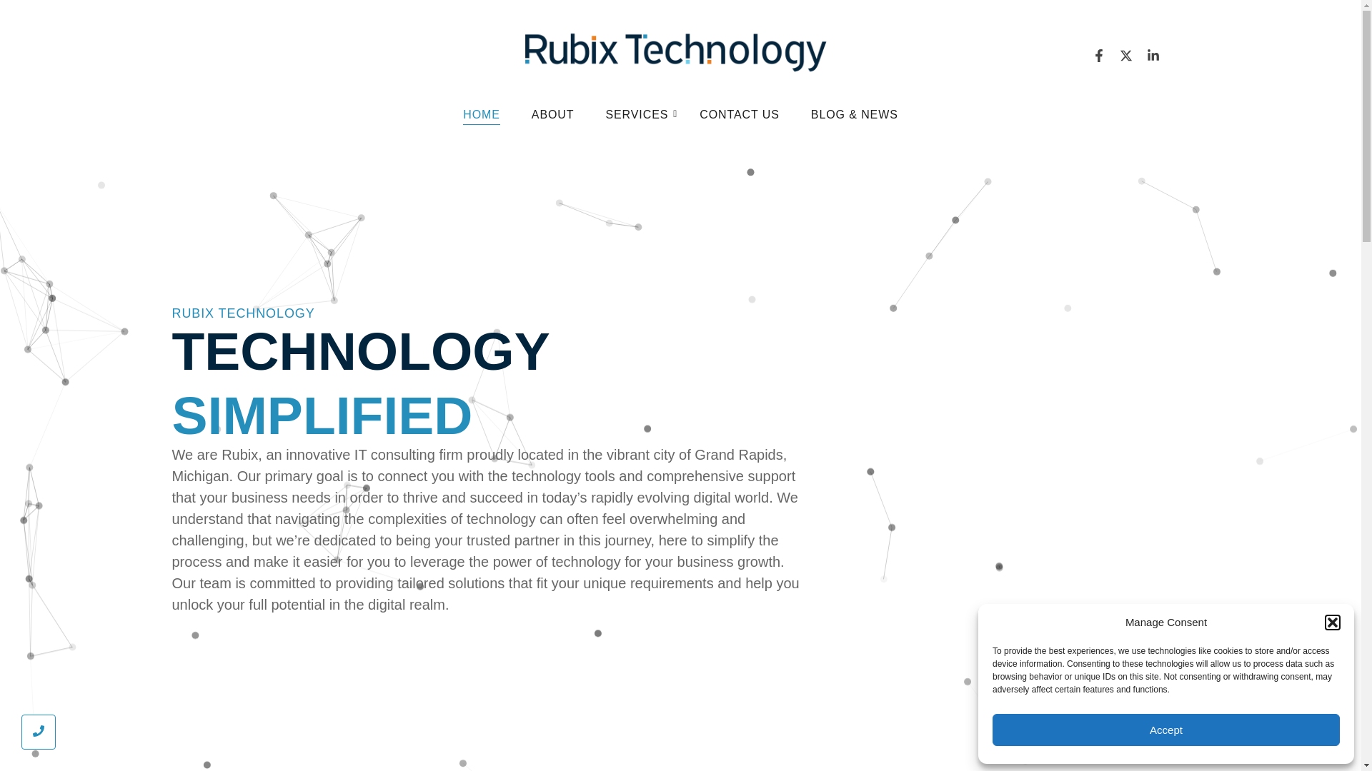 website screenshot of https://myrubixtechnology.com/