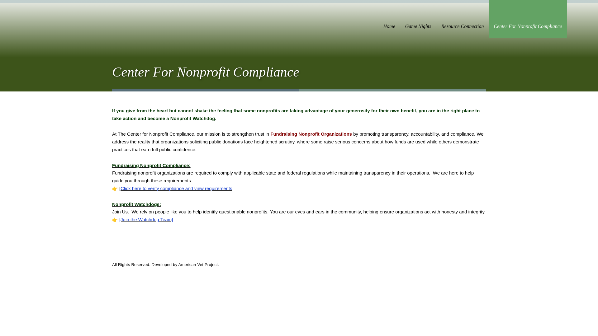 website screenshot of https://nonprofitwatchdogs.com/