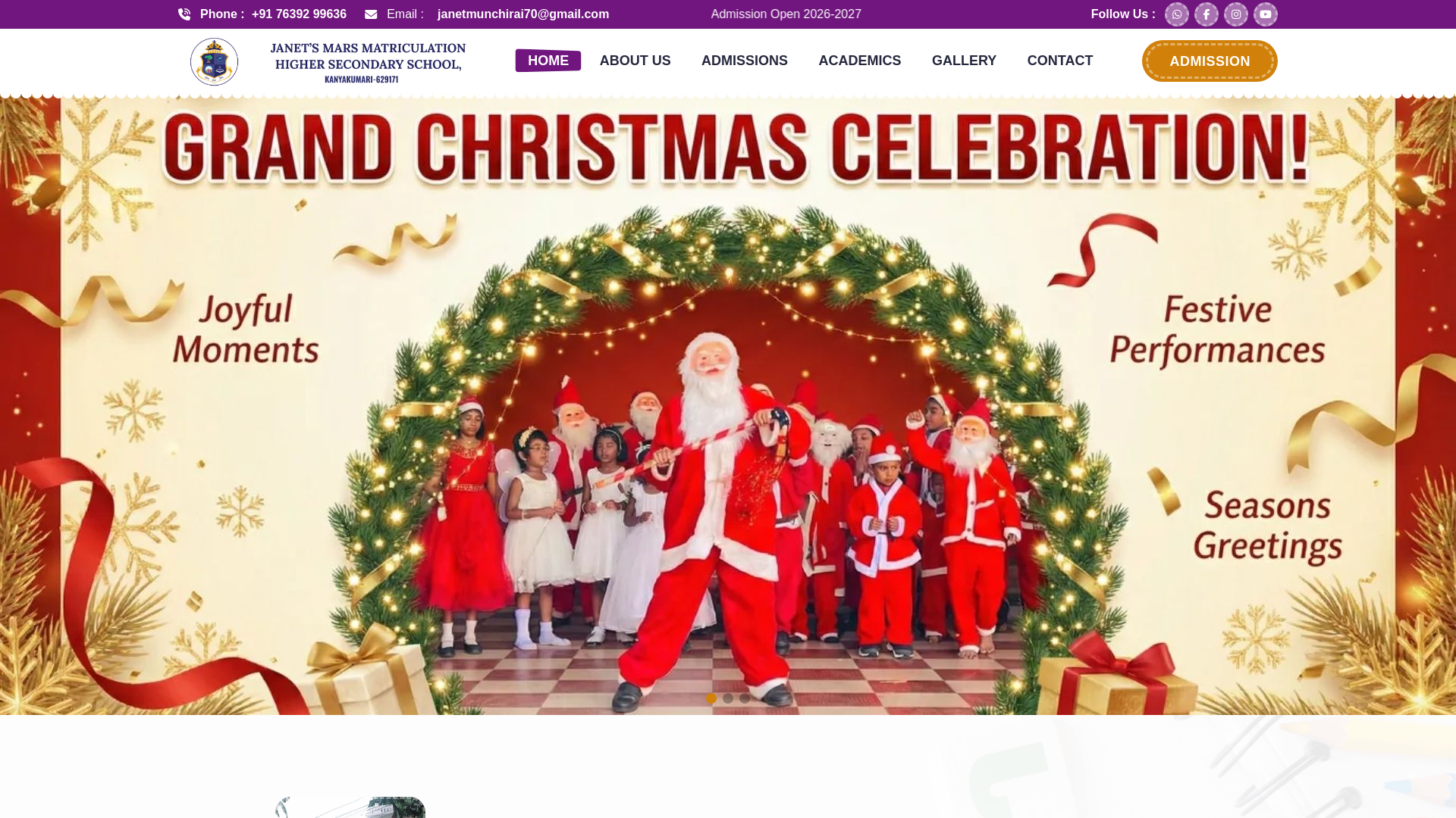 website screenshot of https://janetsmarsachoolkanyakumari.org/