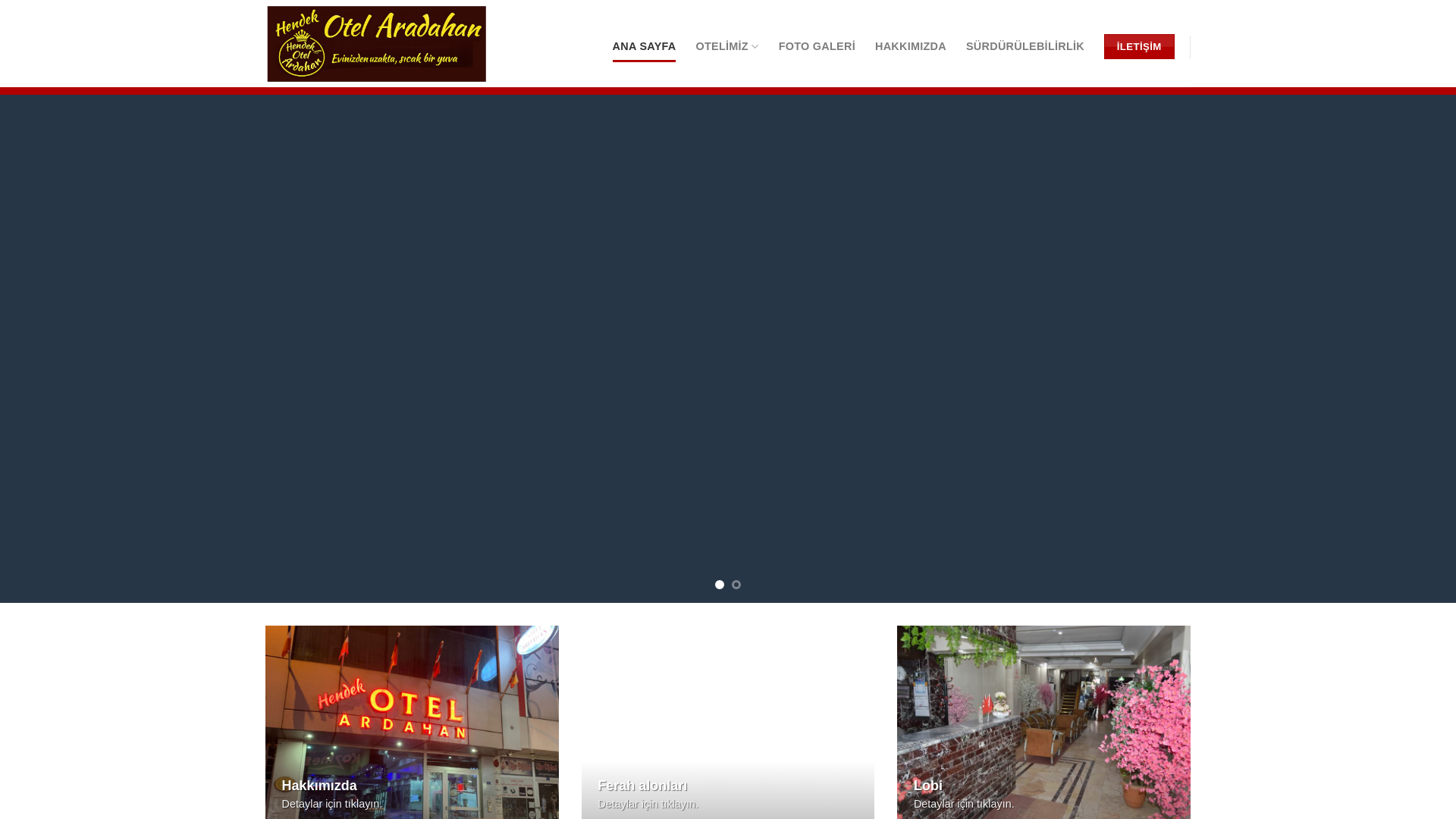 website screenshot of https://hendekotelardahan.com