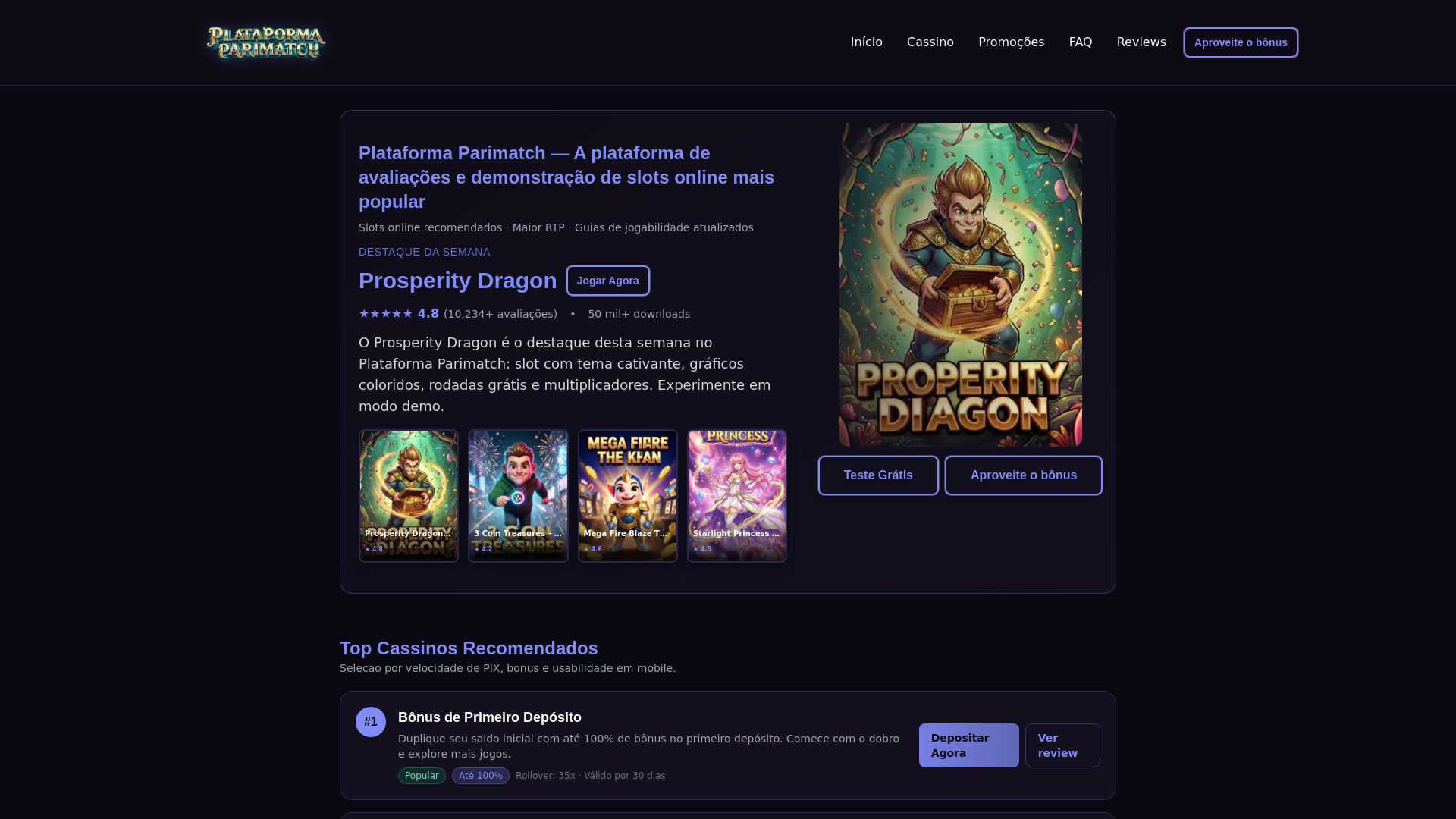 website screenshot of https://plataforma-parimatch-co.pages.dev/