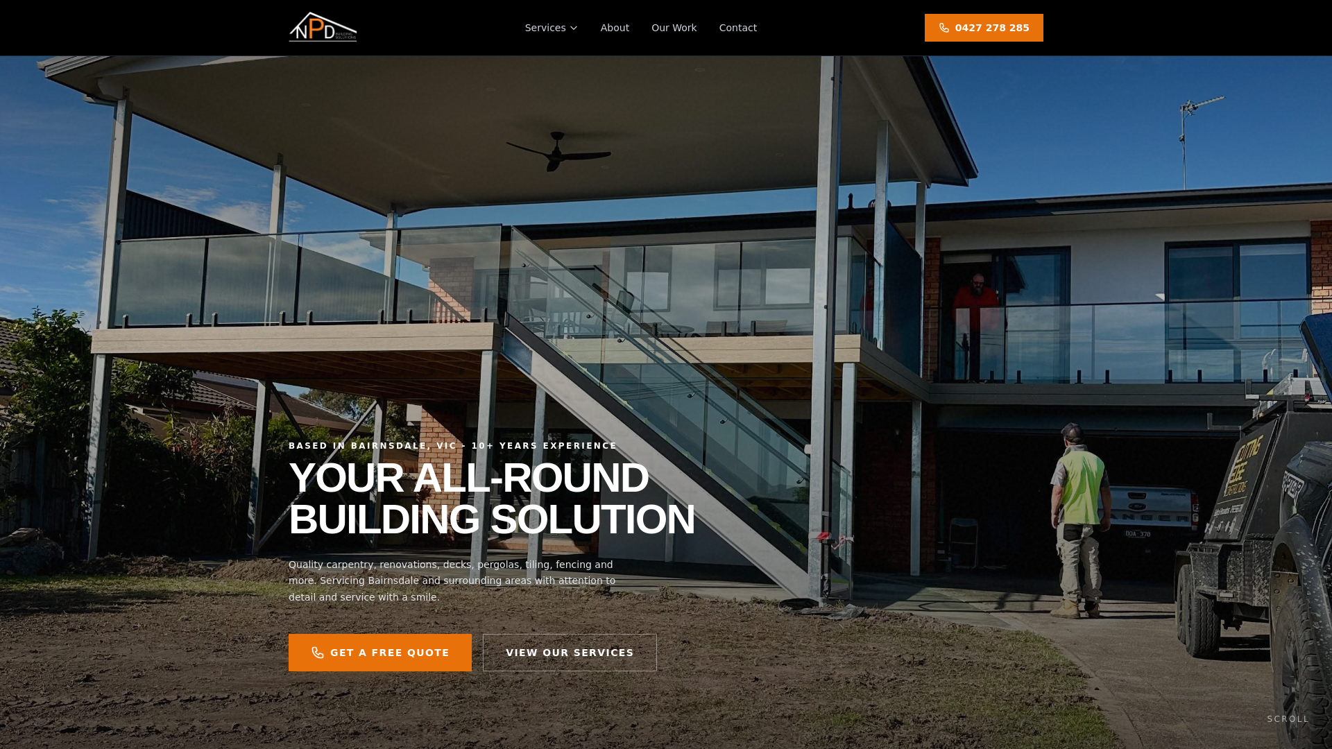 website screenshot of https://npdbuildingsolutions.pages.dev/
