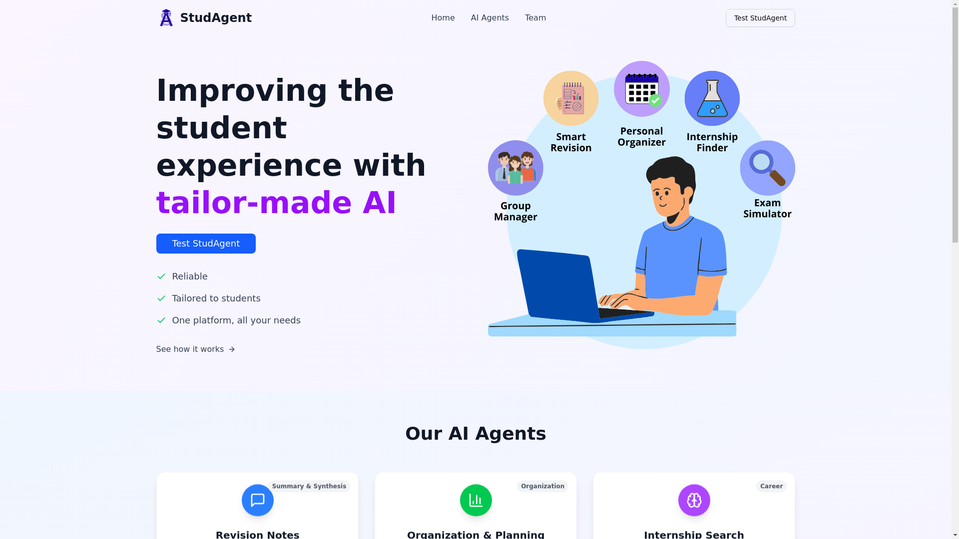 website screenshot of https://mystudagent.com/